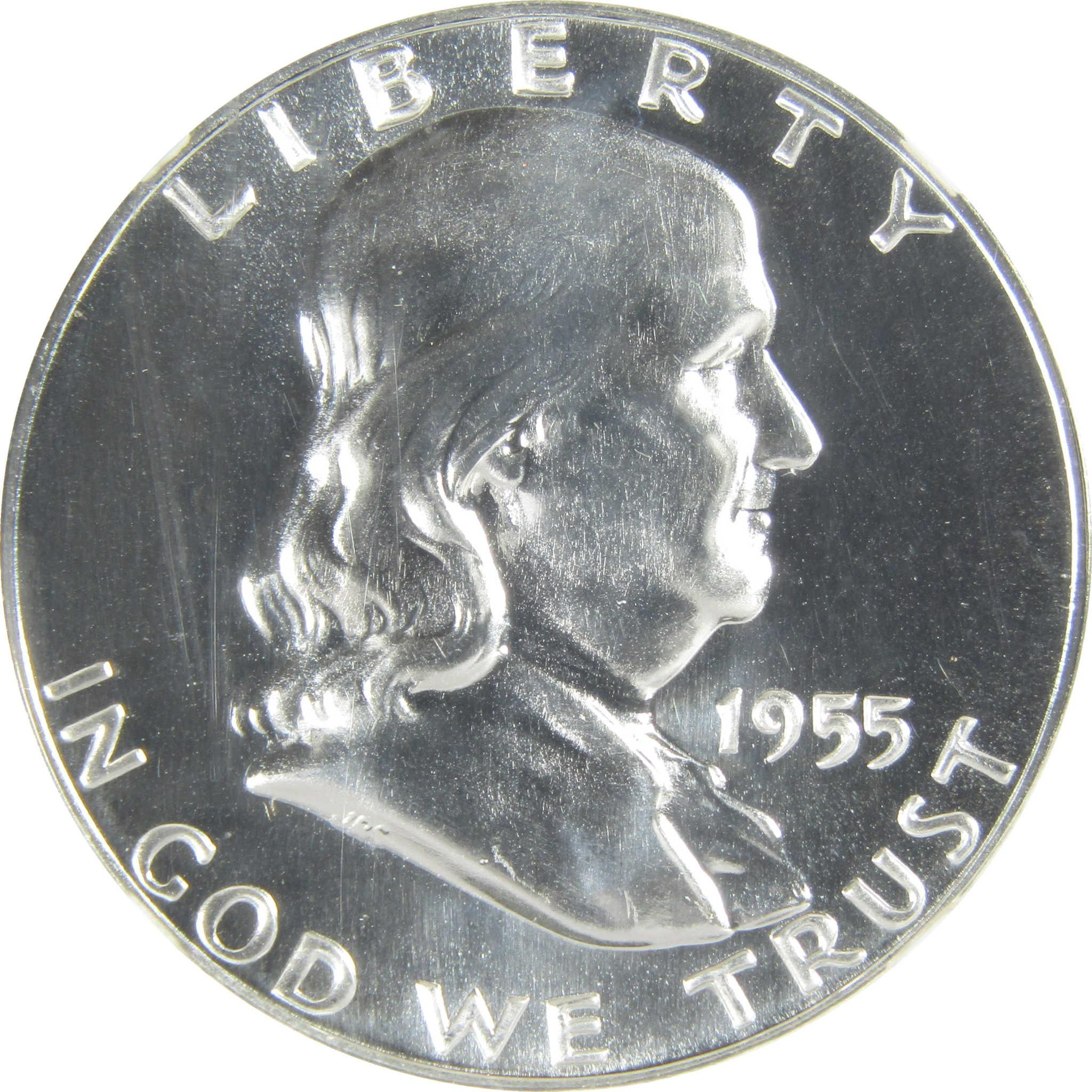 1955 Franklin Silver Half Dollar PF 68 NGC Proof 50c Coin SKU:I27398
