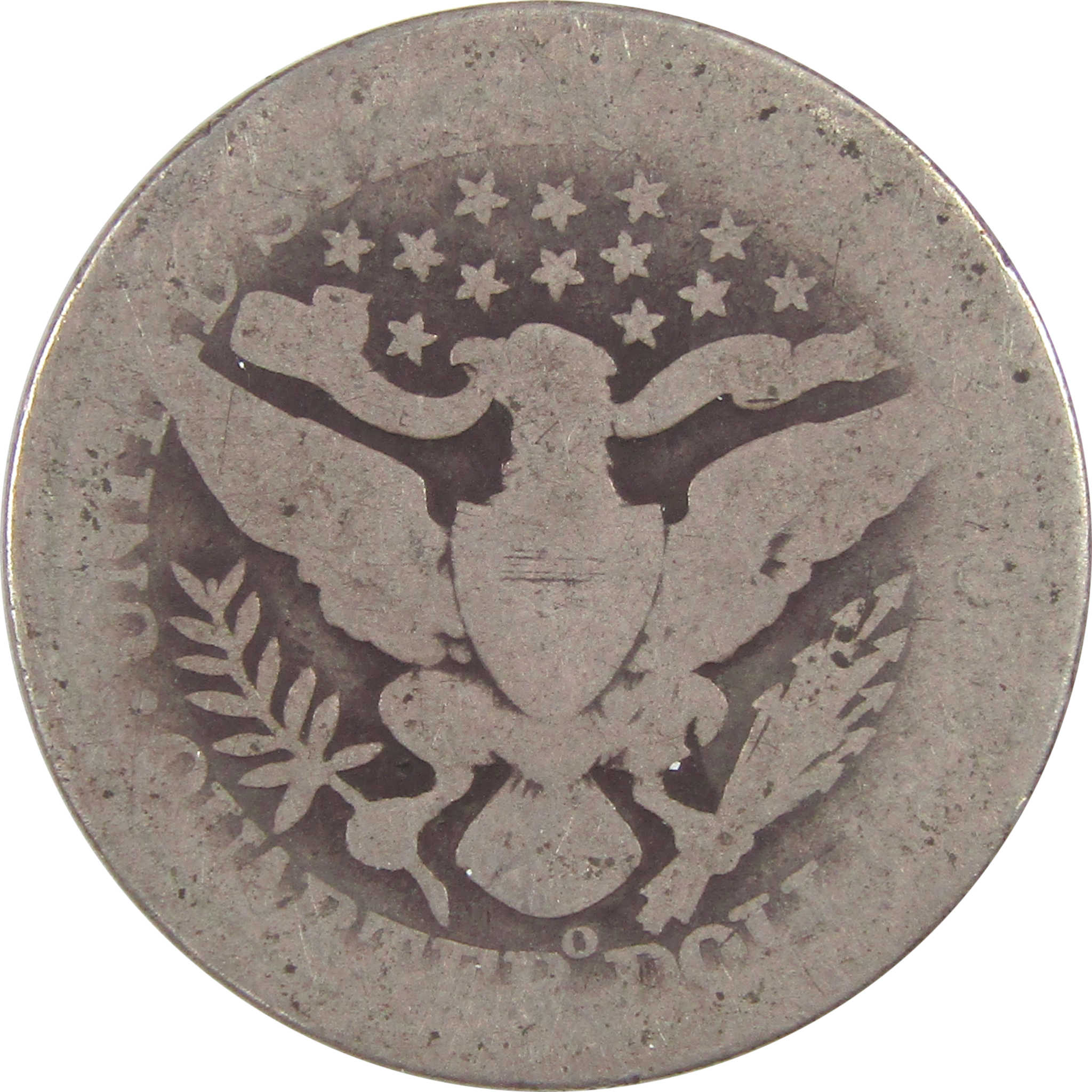 1897 O Barber Quarter AG About Good Silver 25c Coin SKU:I18128