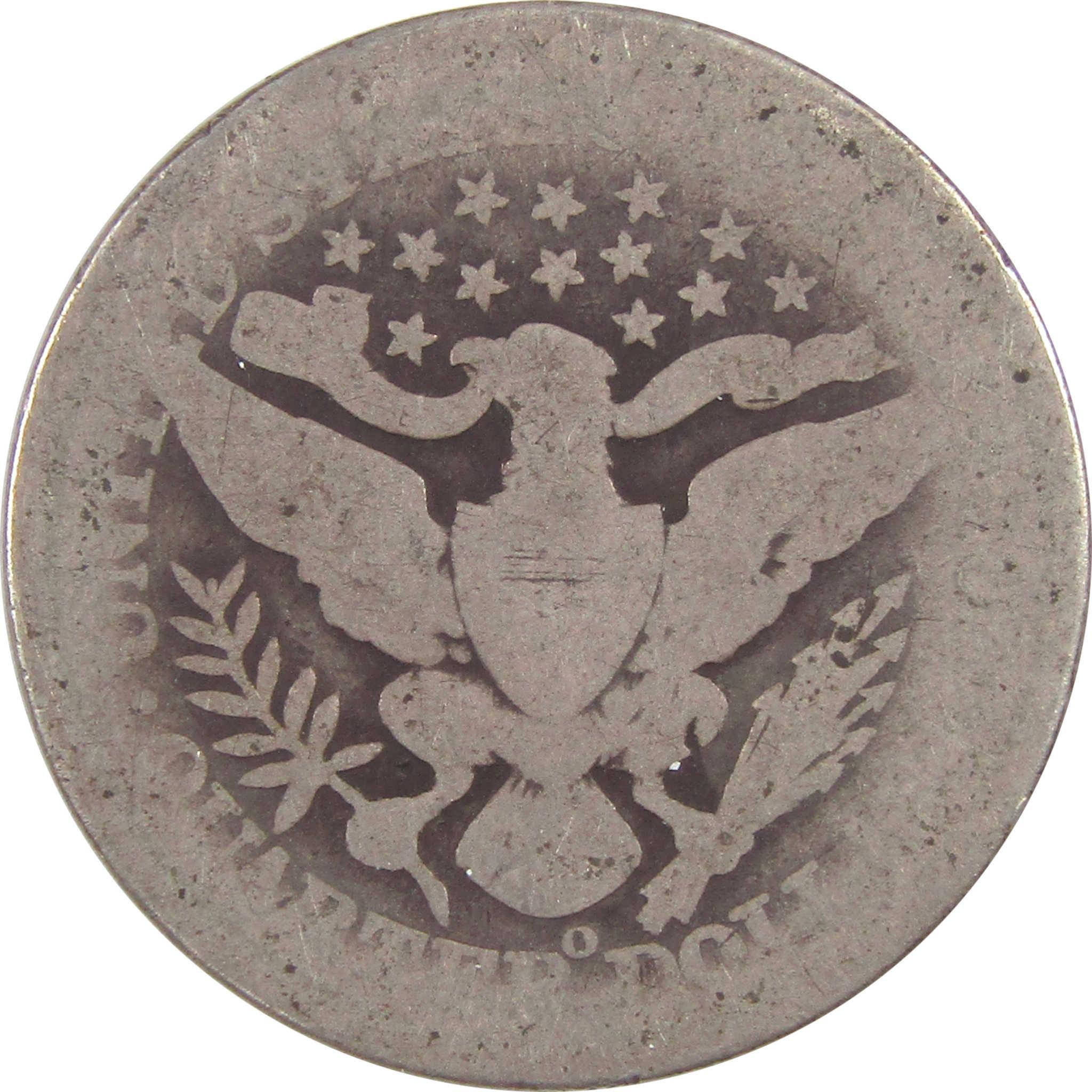 1897 O Barber Quarter AG About Good Silver 25c Coin SKU:I18128