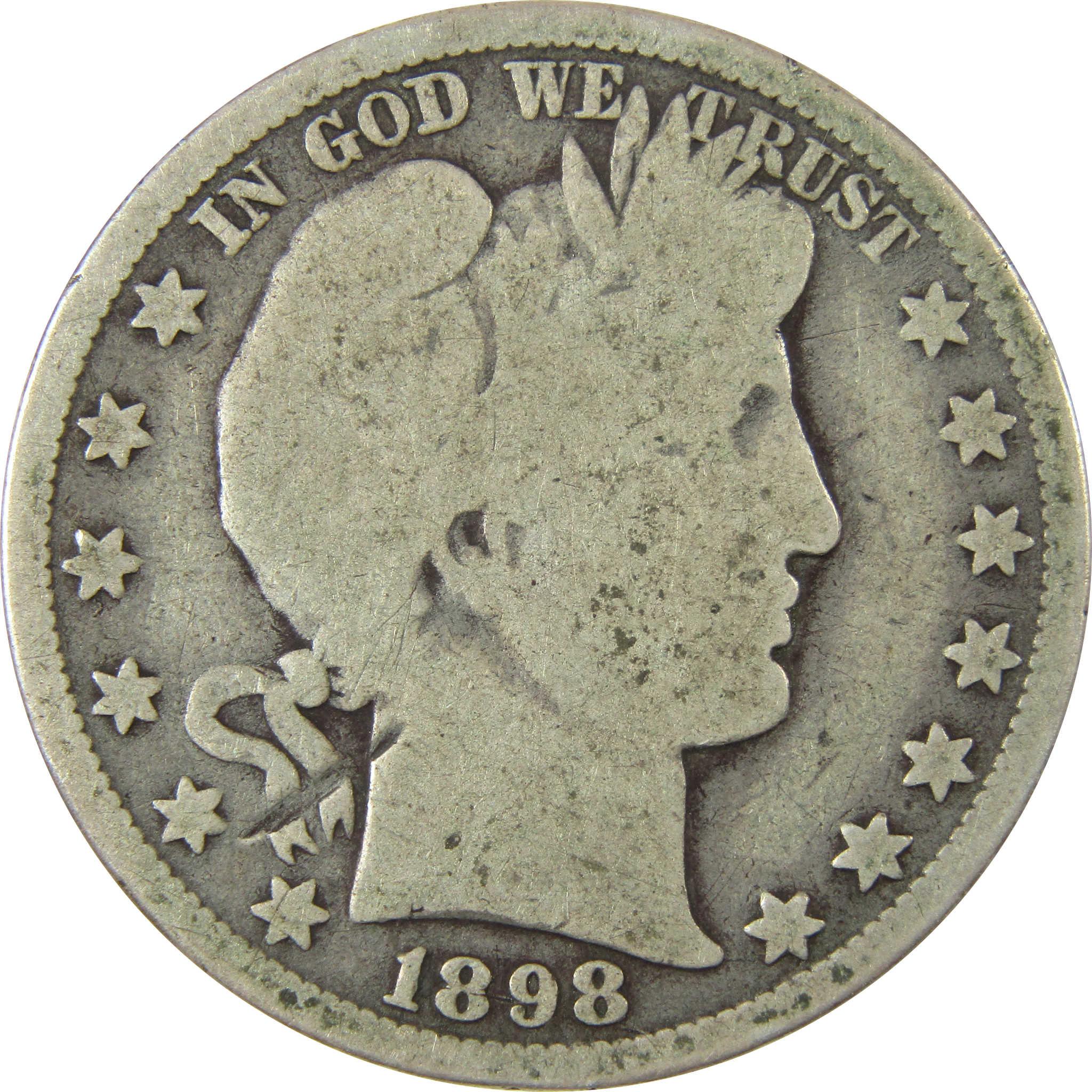 1898 O Barber Silver 50c VG Very Good Details 50c CoinSKU:CP1487