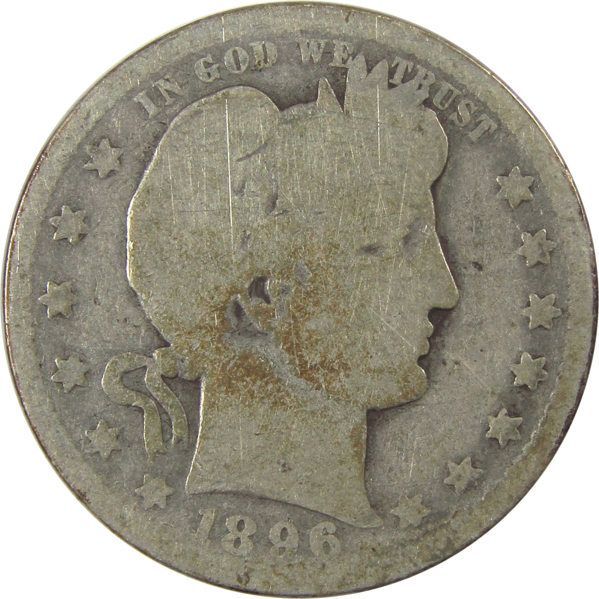 1896 O Barber Quarter AG About Good Silver 25c Coin SKU:I21873