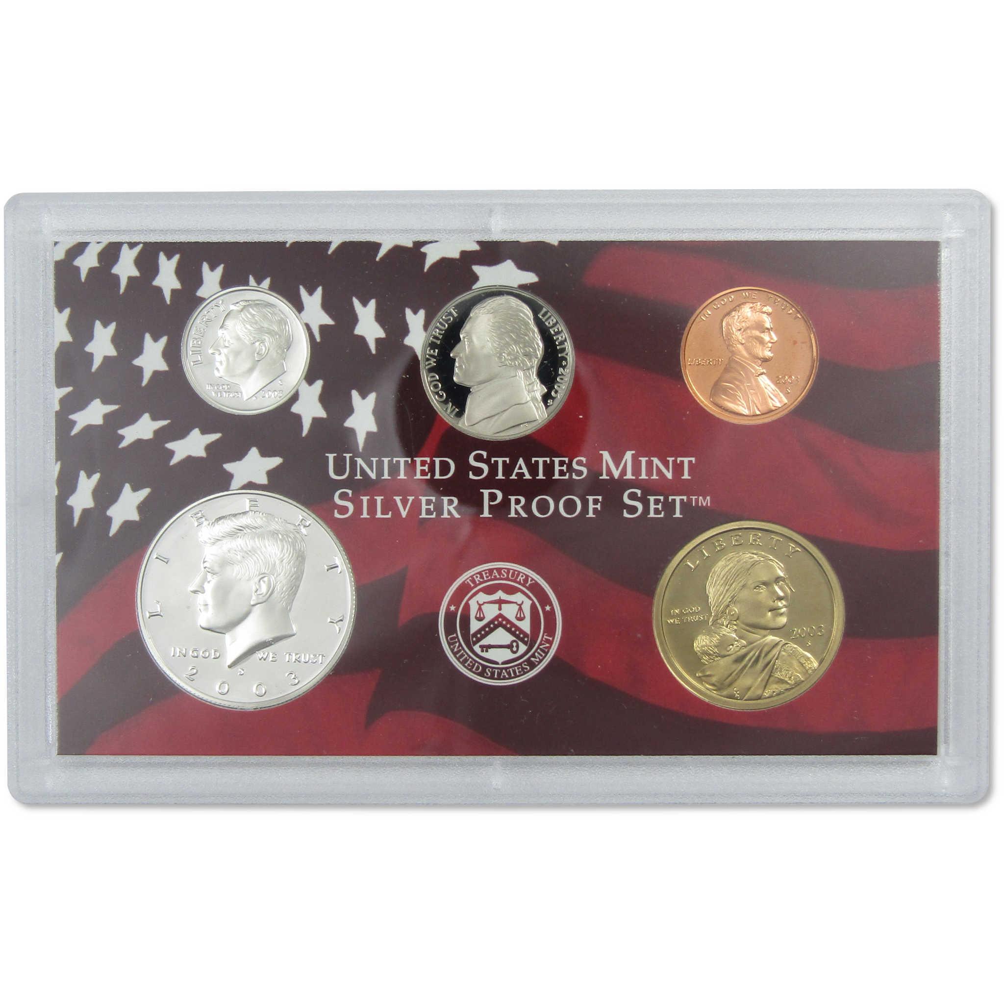 2003 Silver Proof Set U.S. Mint Original Government Packaging OGP COA