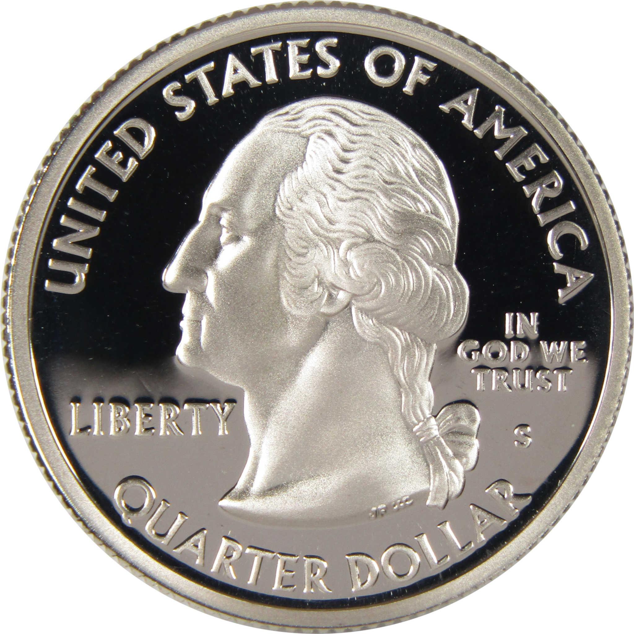 Proof United States quarter dollar coin featuring Washington profile, collectible currency