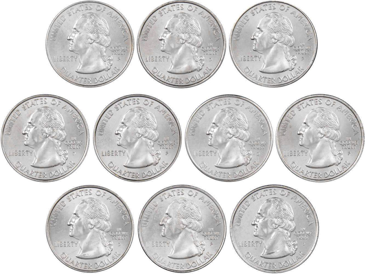 2002 P&D State Quarter 10 Coin Set Clad Uncirculated Mint State