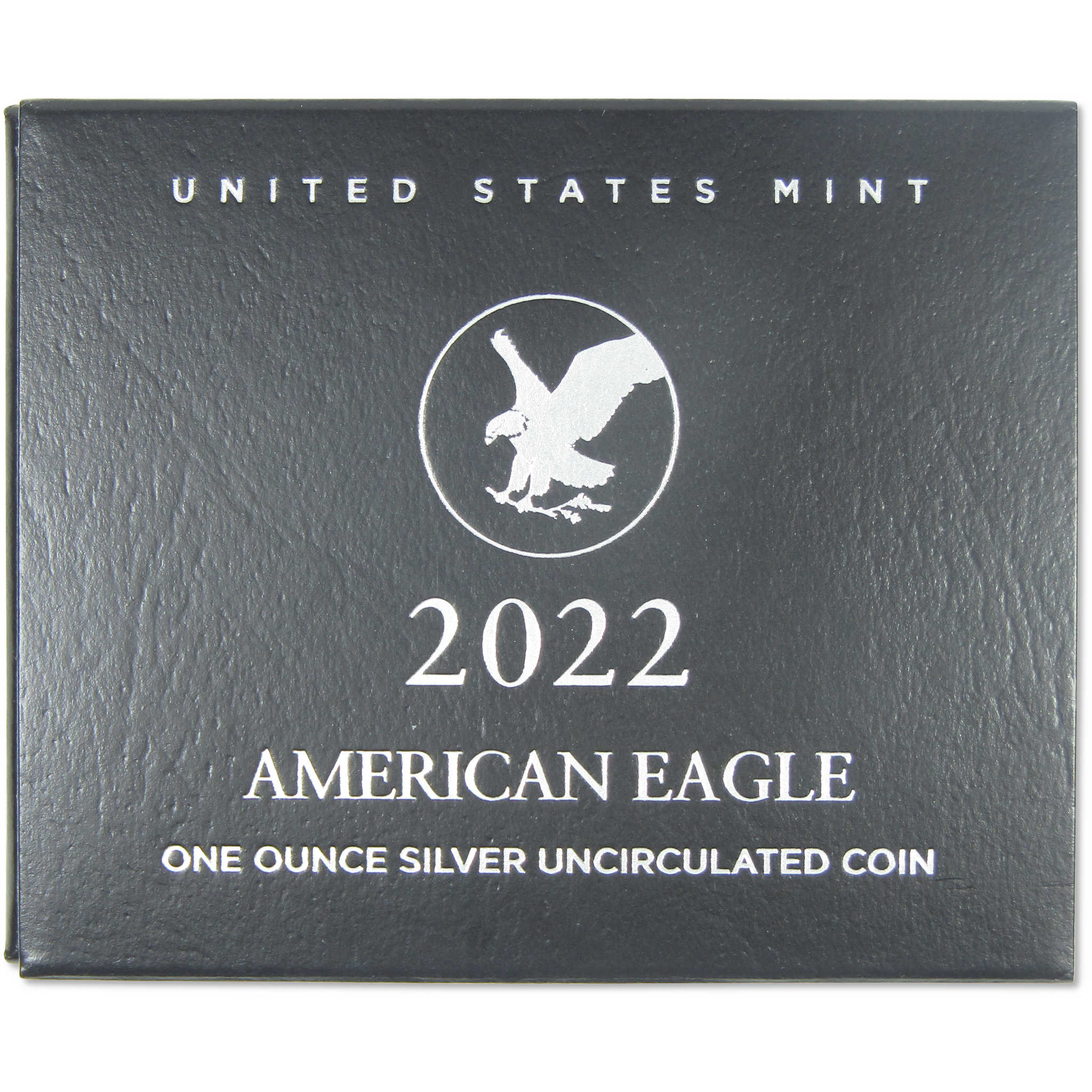2022 W American Silver Eagle Uncirculated Bullion Burnished OGP COA