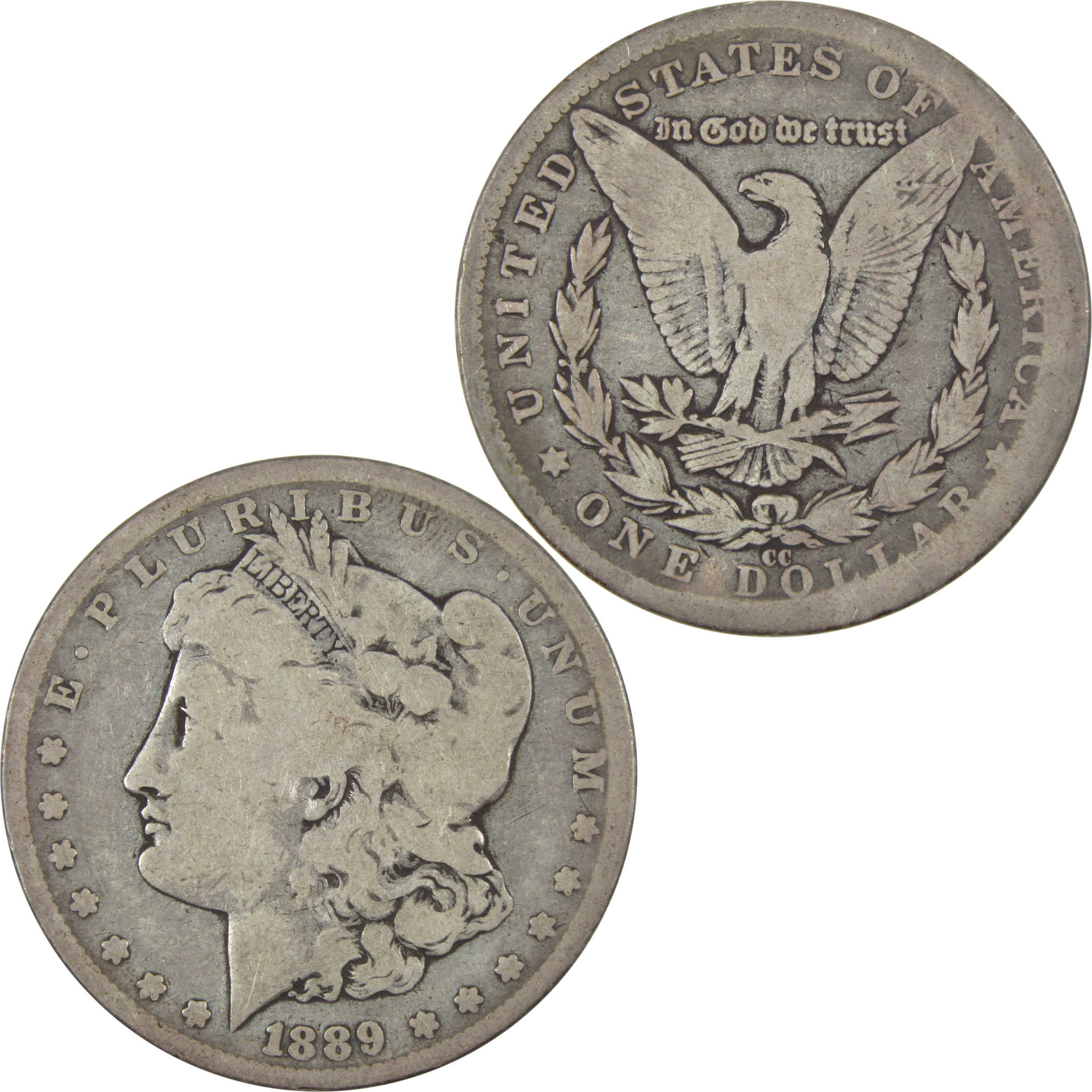 1889 CC Morgan Dollar AG About Good Silver $1 Coin SKU:I14812 - Morgan coin - Morgan silver dollar - Morgan silver dollar for sale - Profile Coins & Collectibles