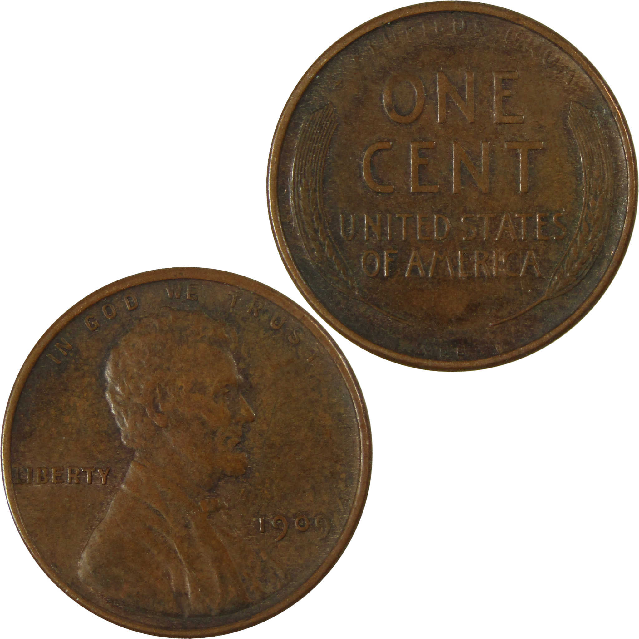 1909 VDB Lincoln Wheat Cent VF Very Fine Penny 1c Coin SKU:I26742
