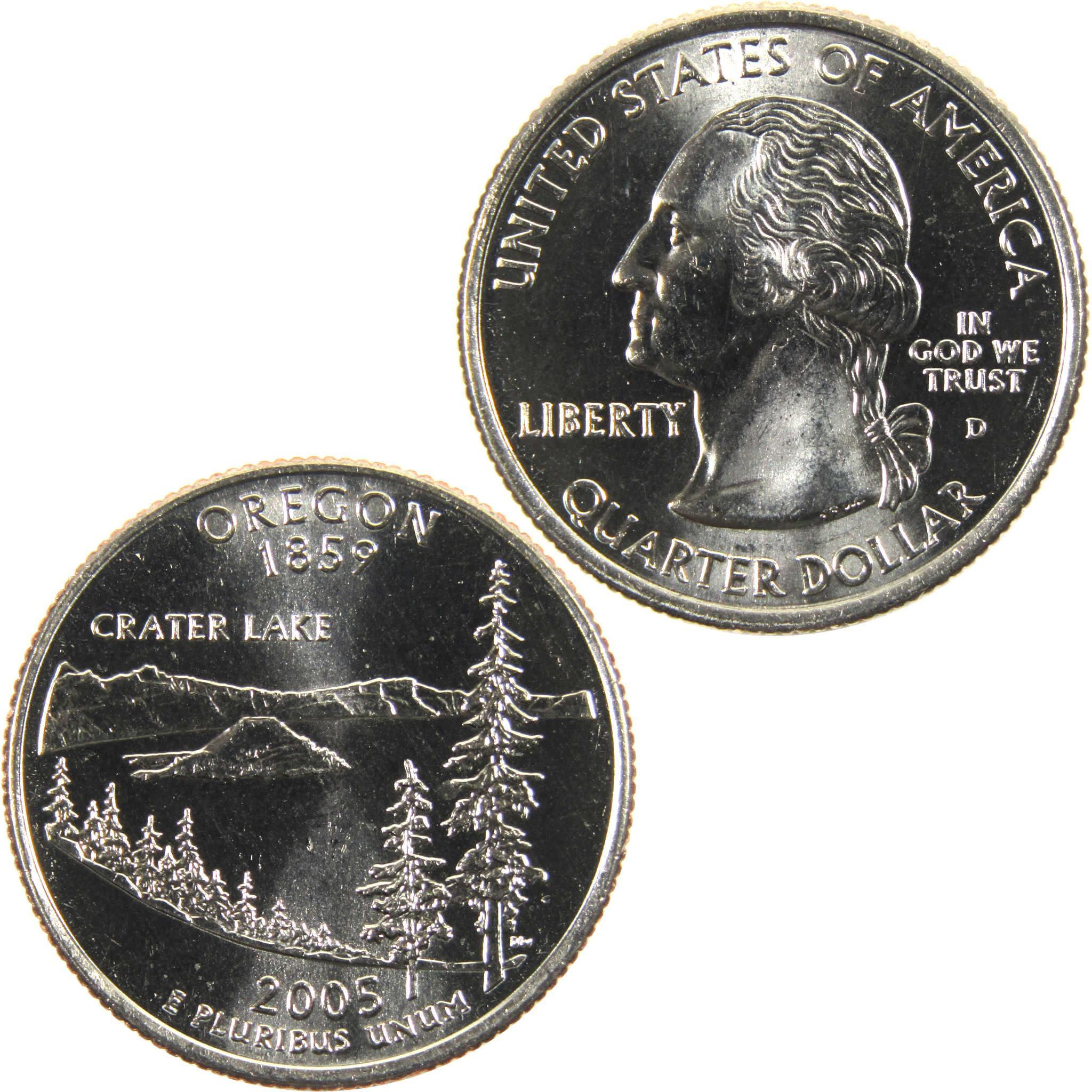 2005 D Oregon State Quarter BU Uncirculated Clad 25c Coin