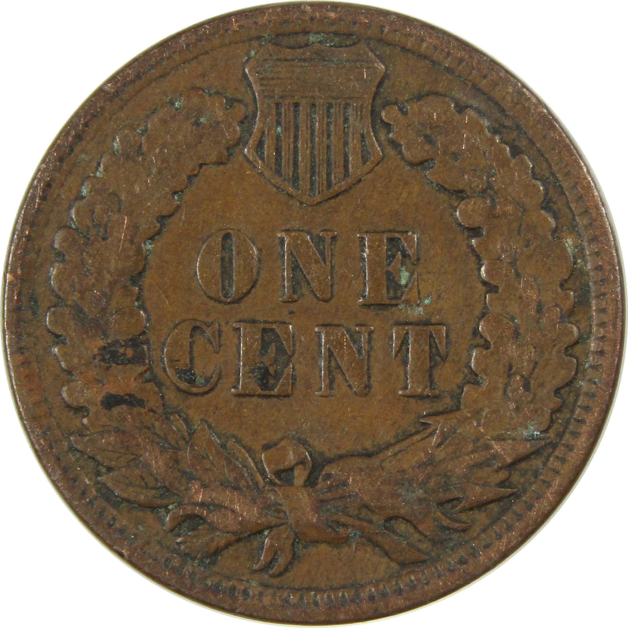 1907 Indian Head Cent F Fine Penny 1c Coin SKU:I27062