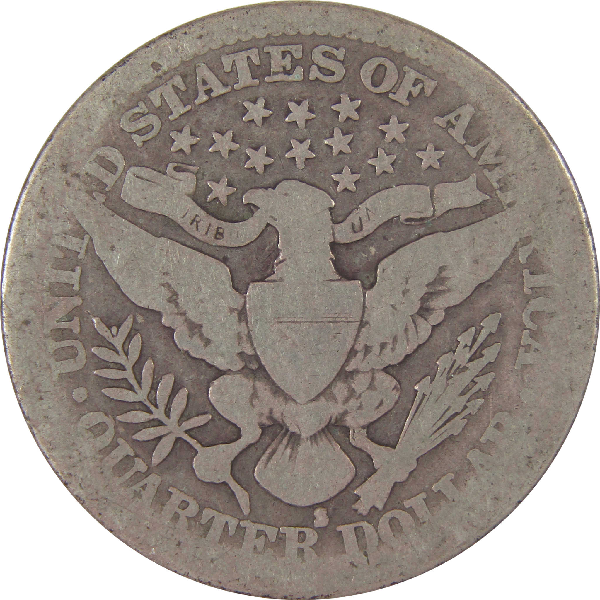 1914 S Barber Quarter AG About Good Silver 25c Coin SKU:I17628