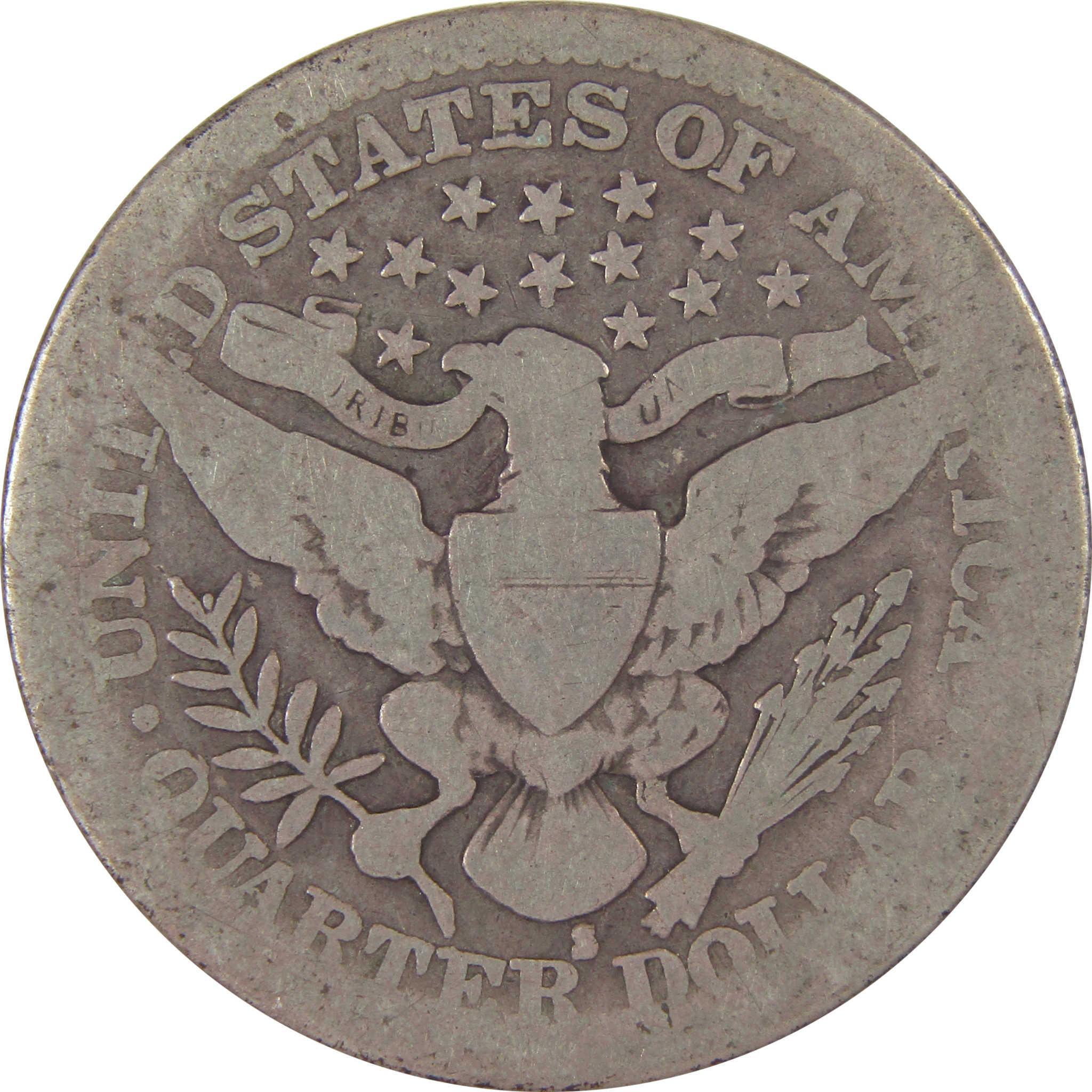1914 S Barber Quarter AG About Good Silver 25c Coin SKU:I17628