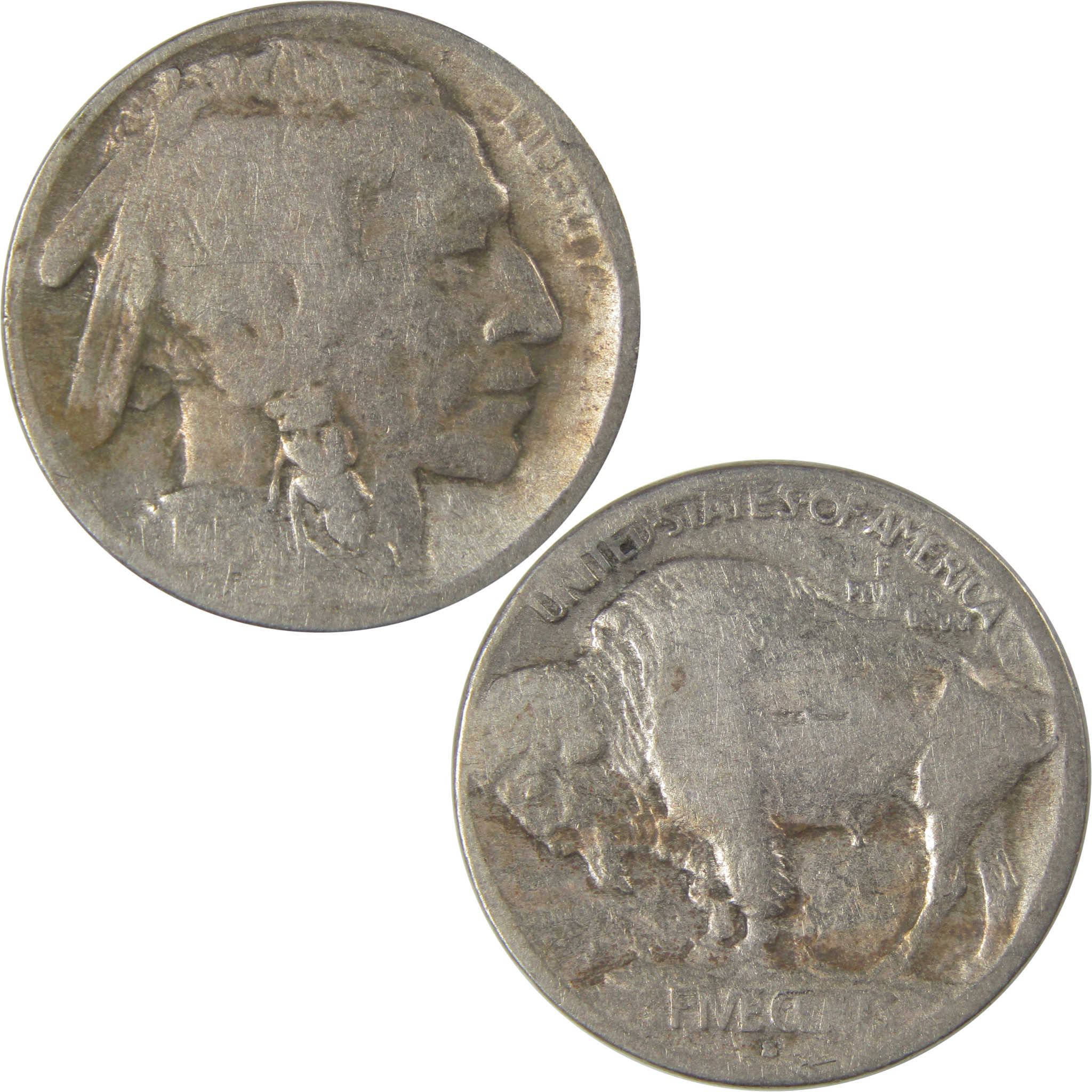 1913 S Type 1 Indian Head Buffalo Nickel AG About Good SKU:I22834