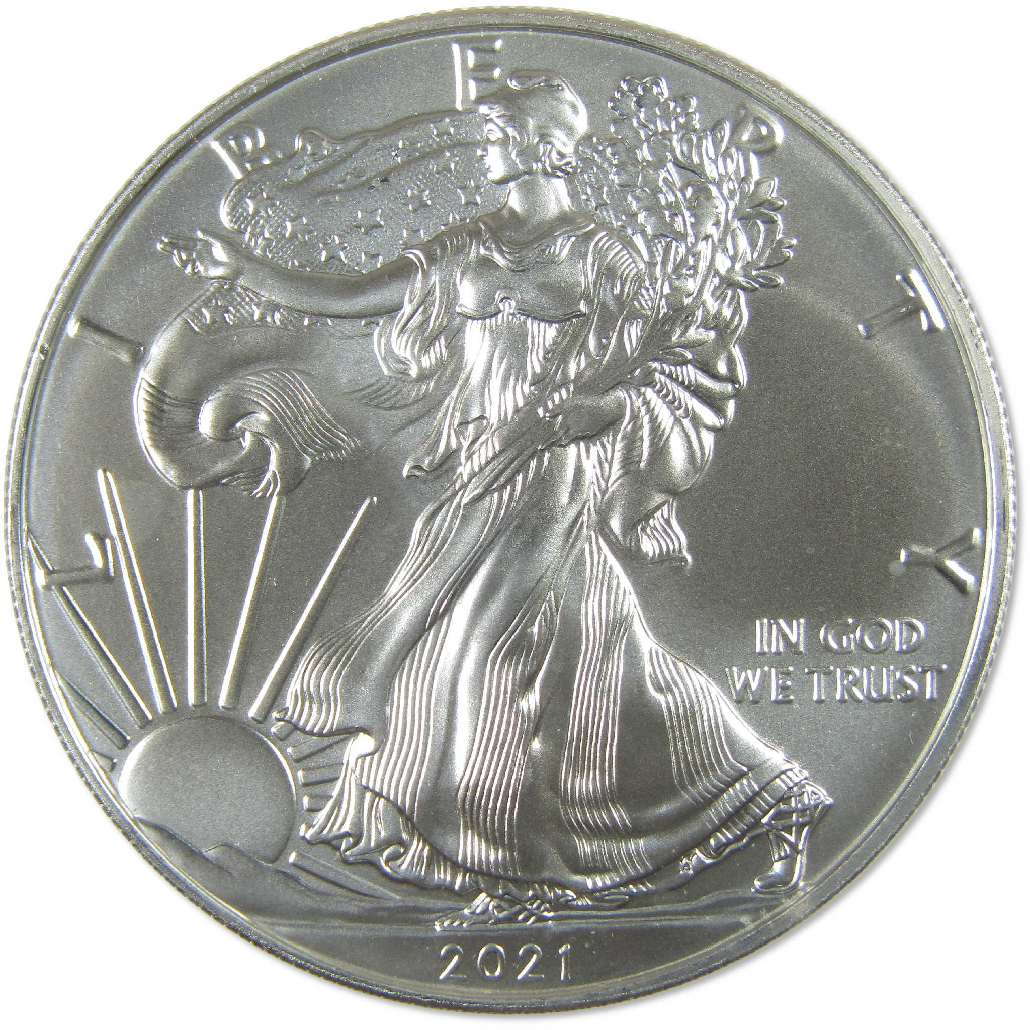 2021 American Silver Eagle 2 Coin Set Uncirculated Bullion Collectible