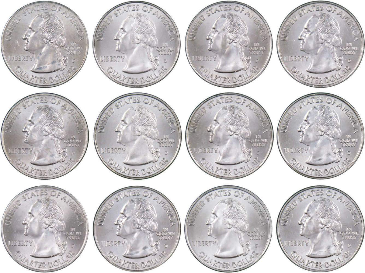 2009 P&D DC & US Territories Quarter 12 Coin Set Clad Uncirculated