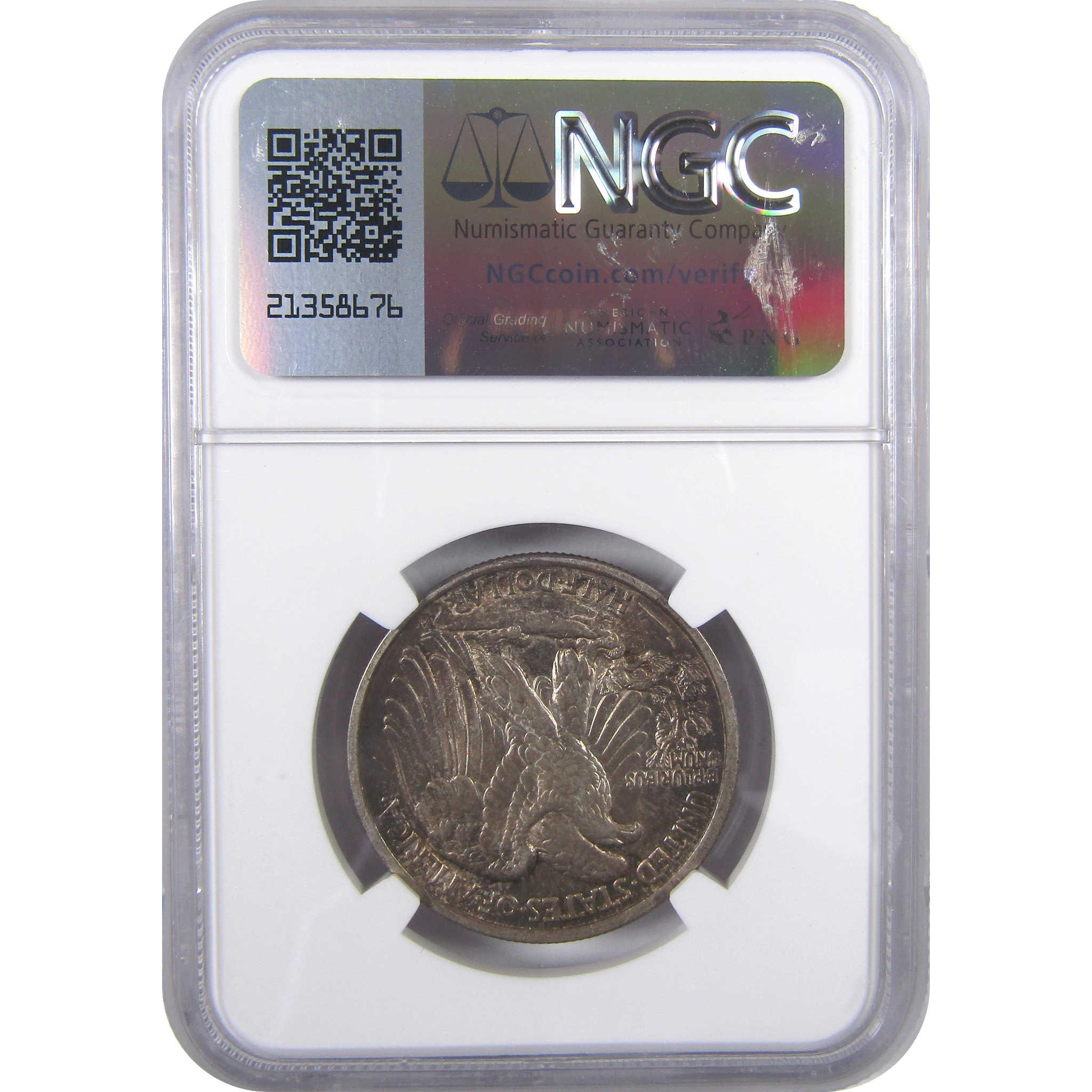 1916 Liberty Walking Half Dollar AU 58 NGC Silver 50c Coin SKU:I17925