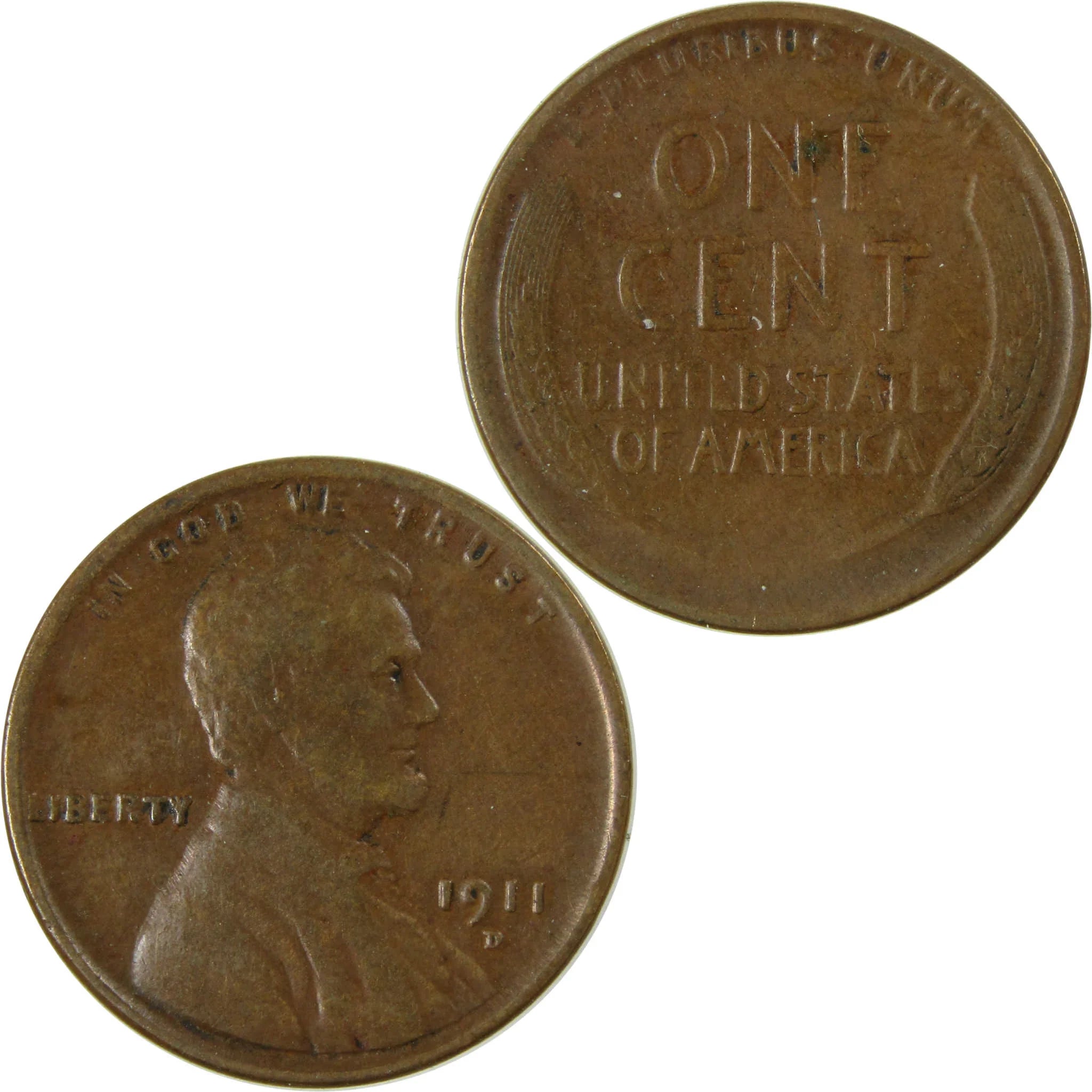 1911 D Lincoln Wheat Cent VF Very Fine Details Penny SKU:I26360