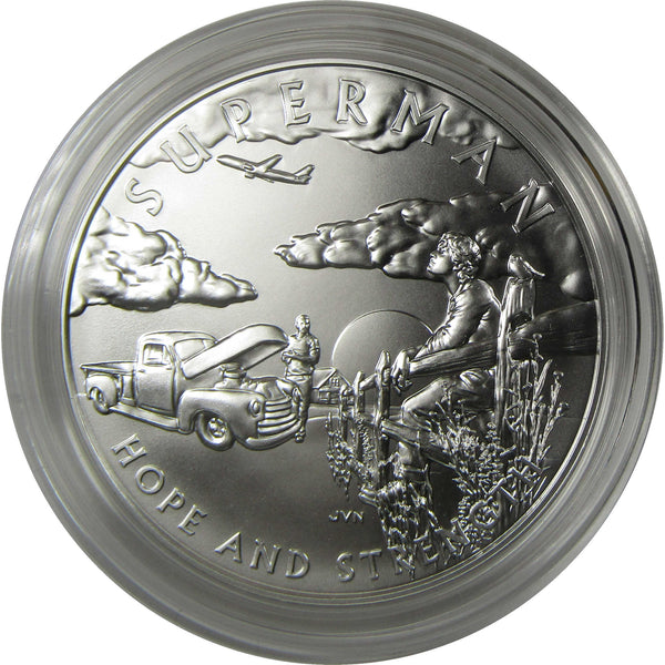 DC Comic Art Superman 1 oz .999 Silver Medal Collectible OGP COA
