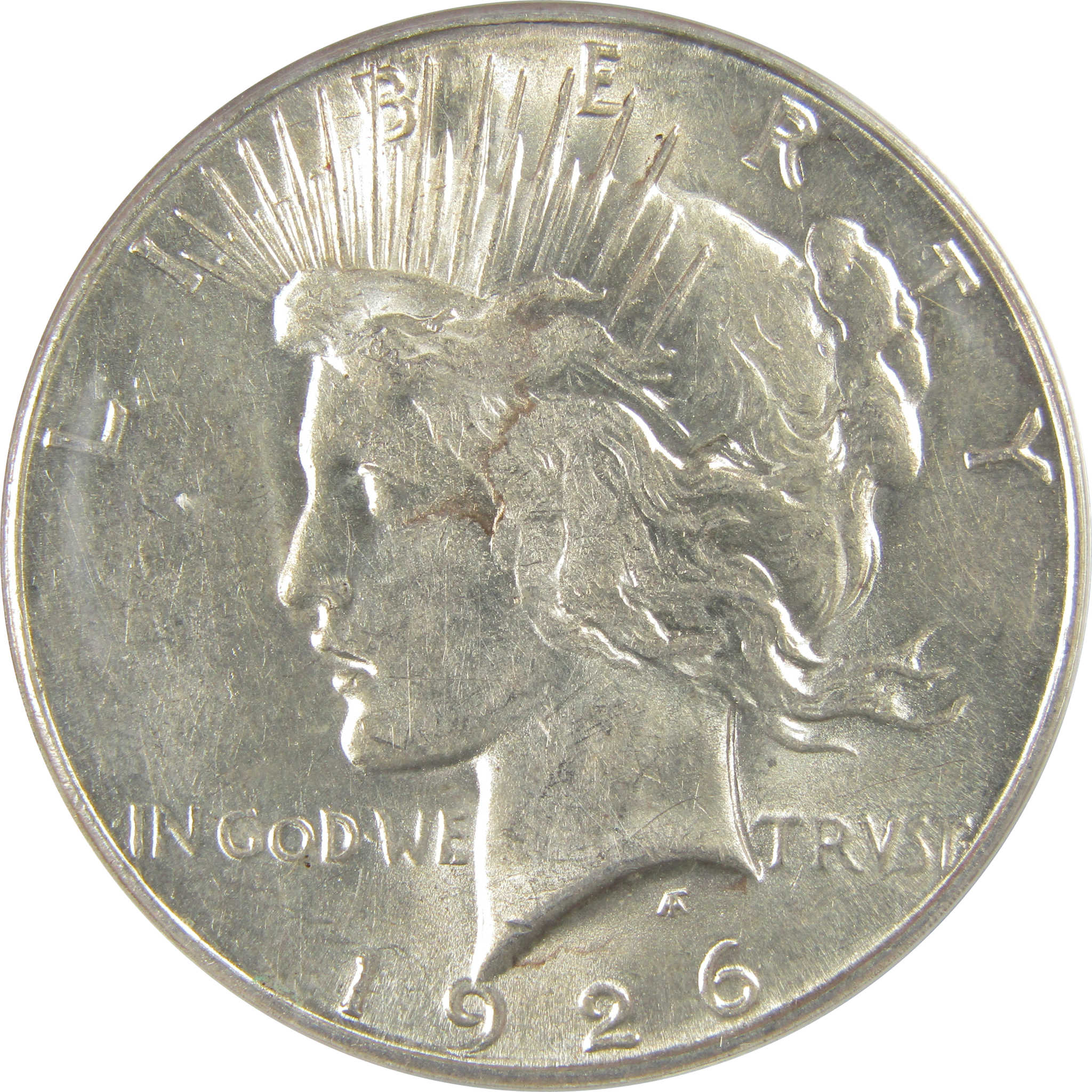 1926 S Peace Dollar AU 55 ANACS Silver $1 Coin SKU:I20429