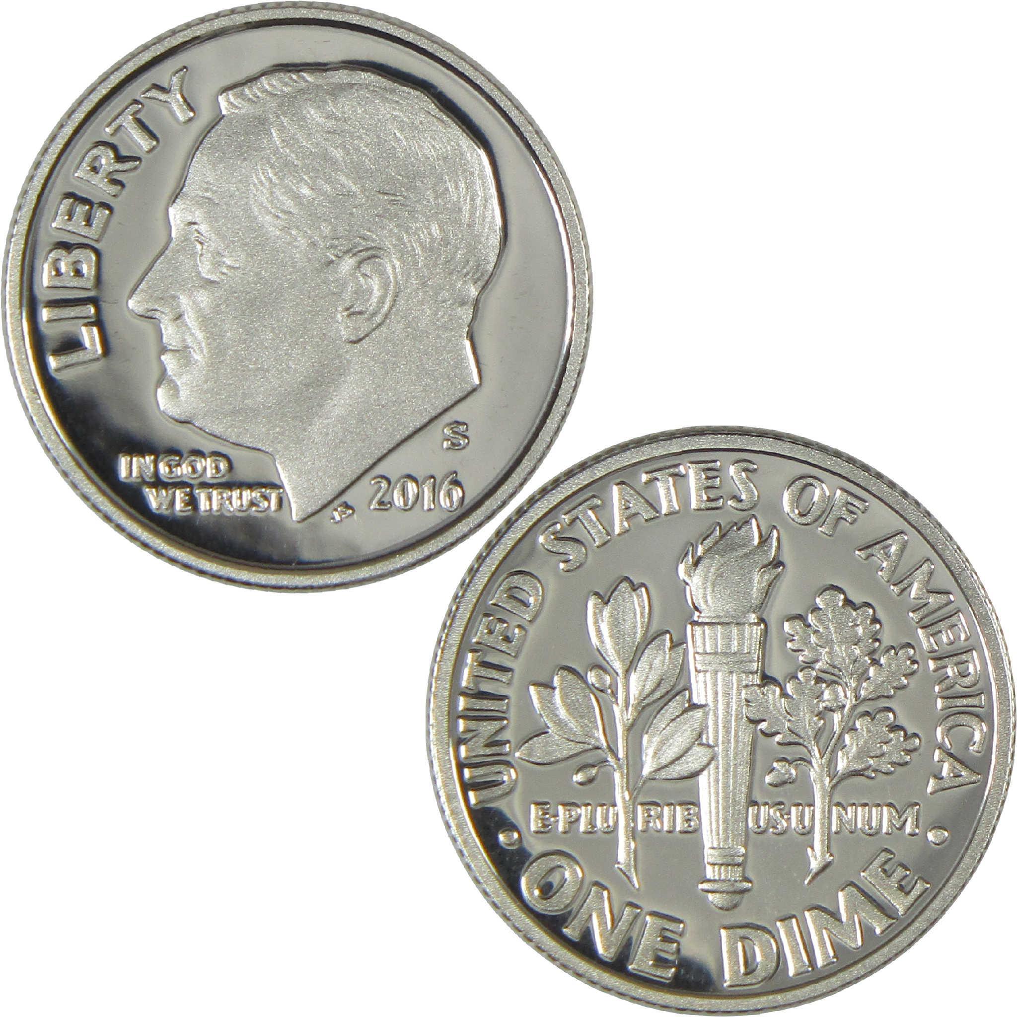 2016 S Roosevelt Dime Choice Proof Silver 10c Coin