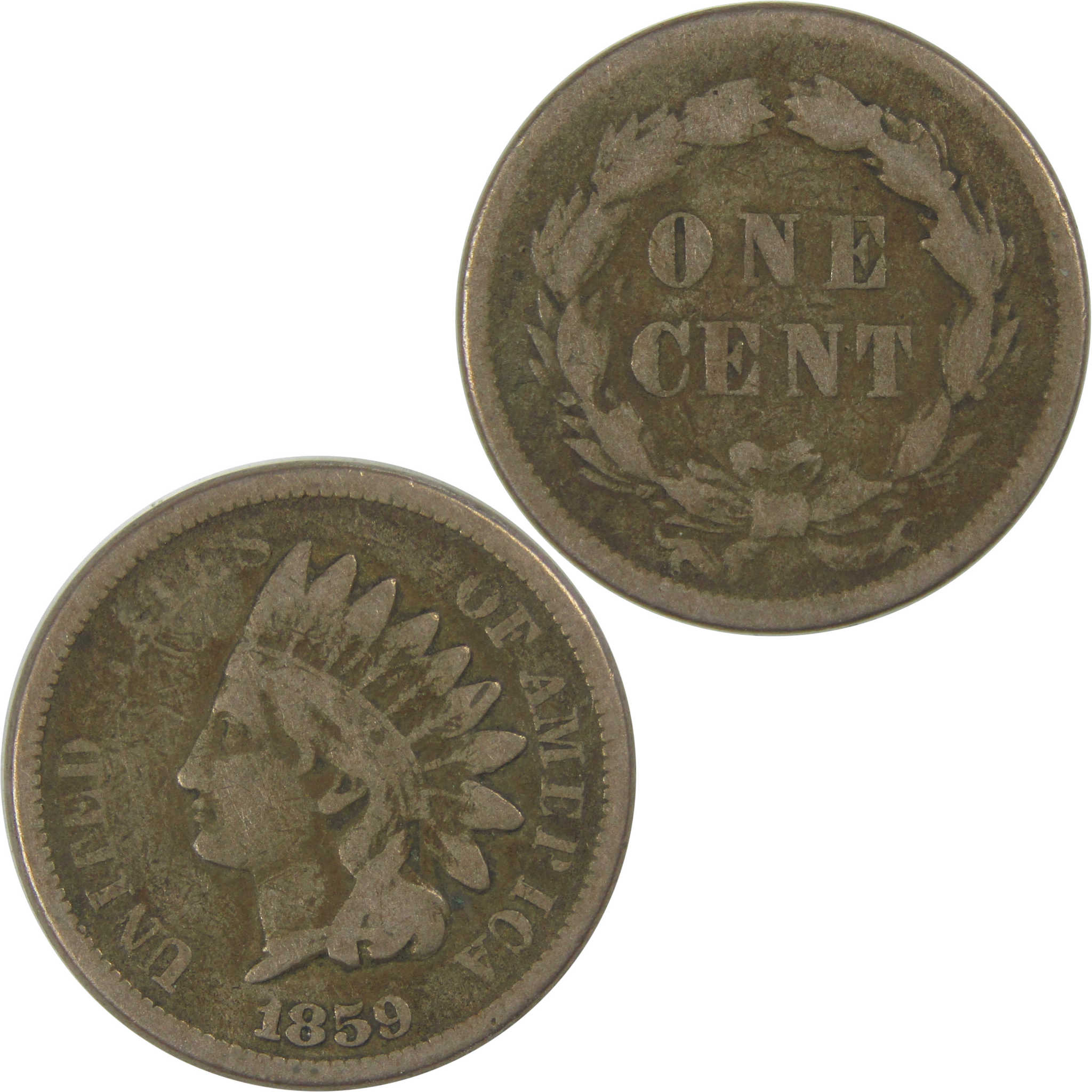 1859 Indian Head Cent G Good Penny 1c Coin SKU:I23275