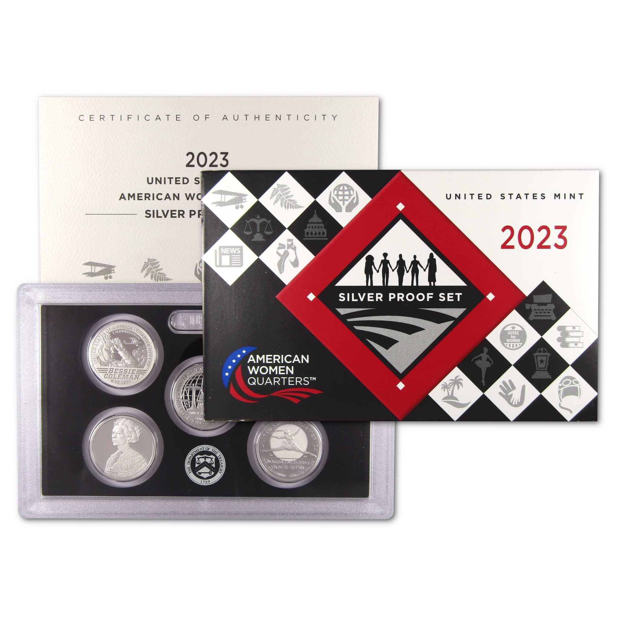 2023 American Women Quarters silver proof set with certificate of authenticity