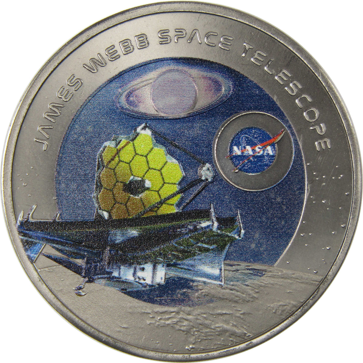 2023 Ghana 1 oz Titanium James Webb Space Telescope 2 Cedis Unc