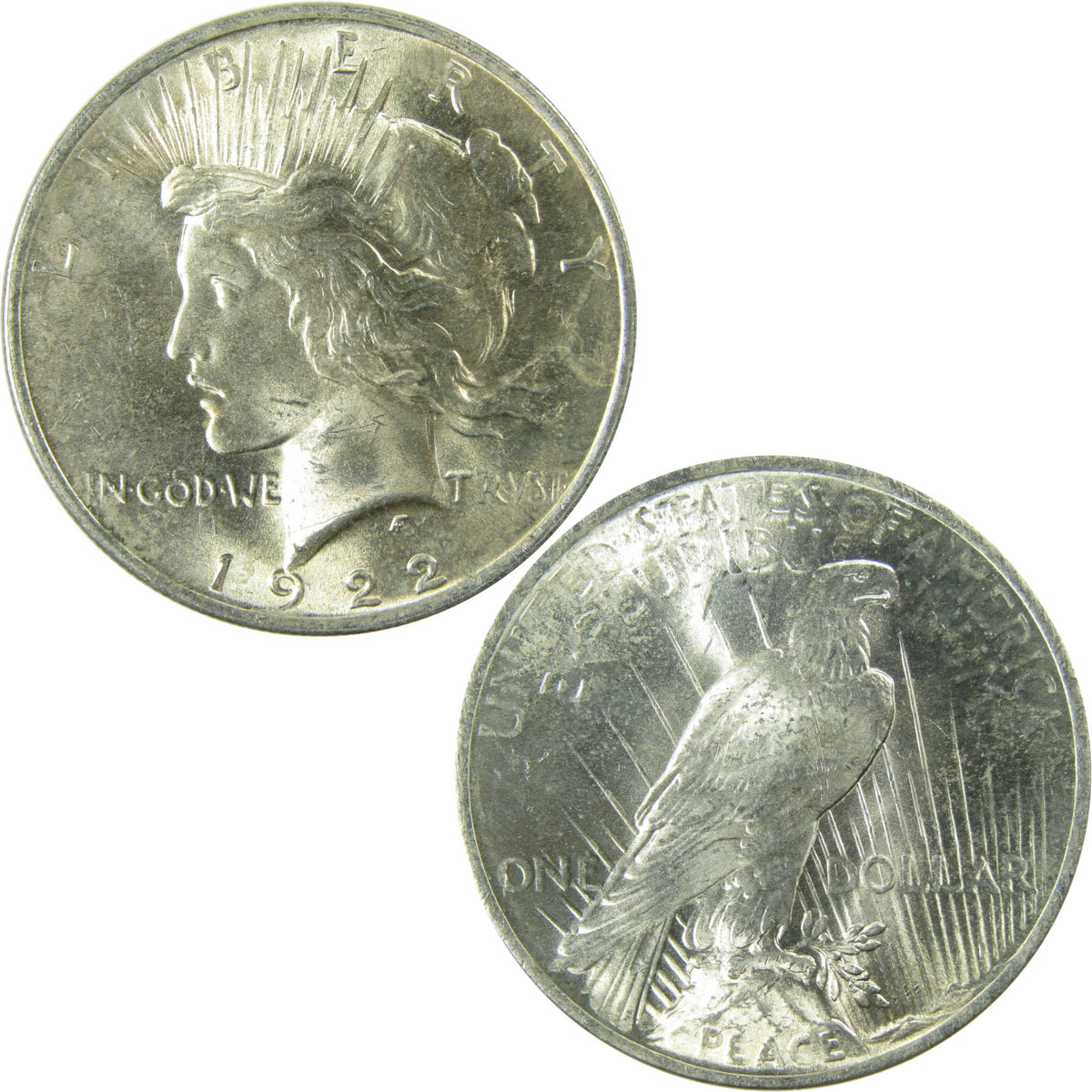 1922 Peace Silver Dollar Uncirculated Mint State $1 Coin SKU:CP1721