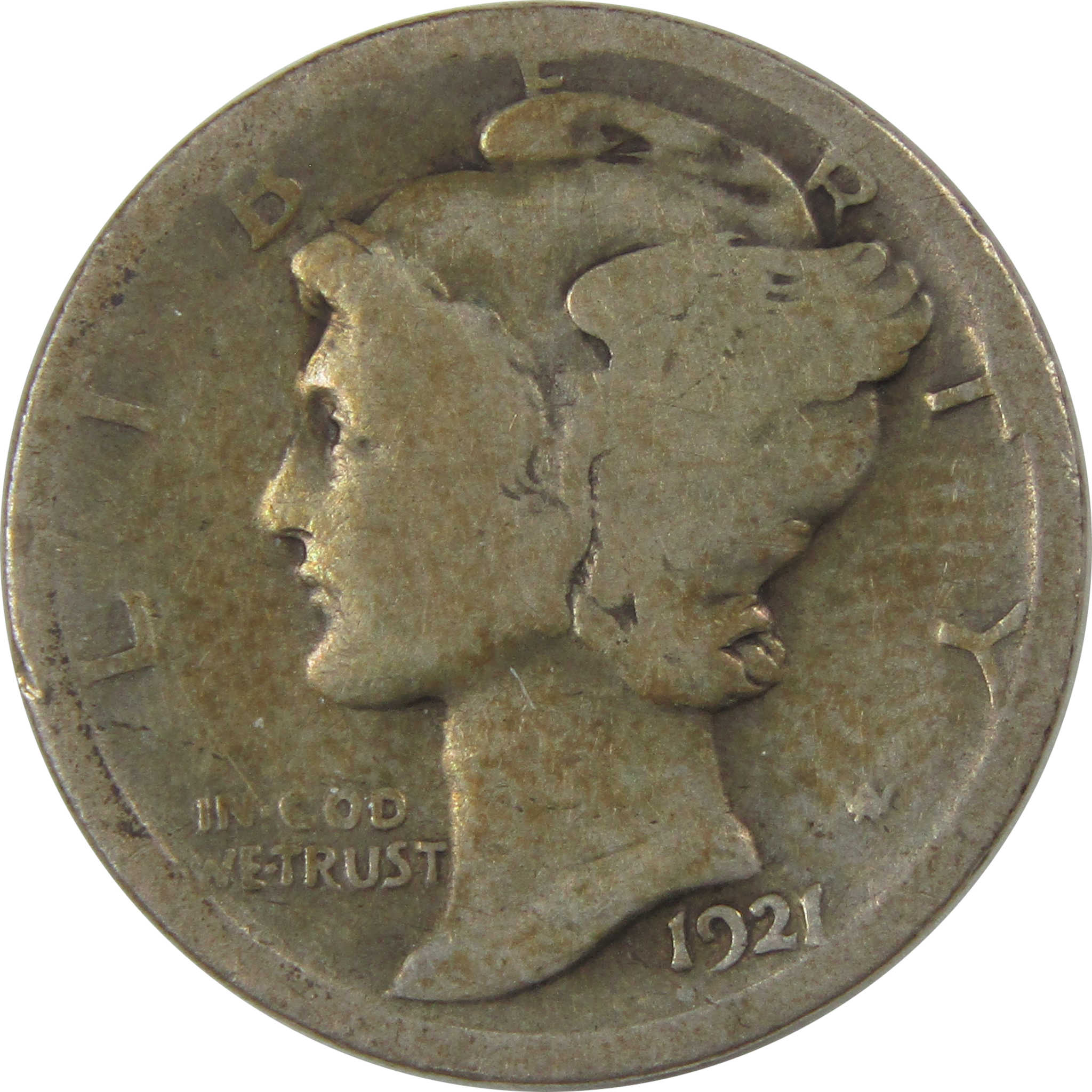 1921 Mercury Dime G Good Silver 10c Coin SKU:I22424