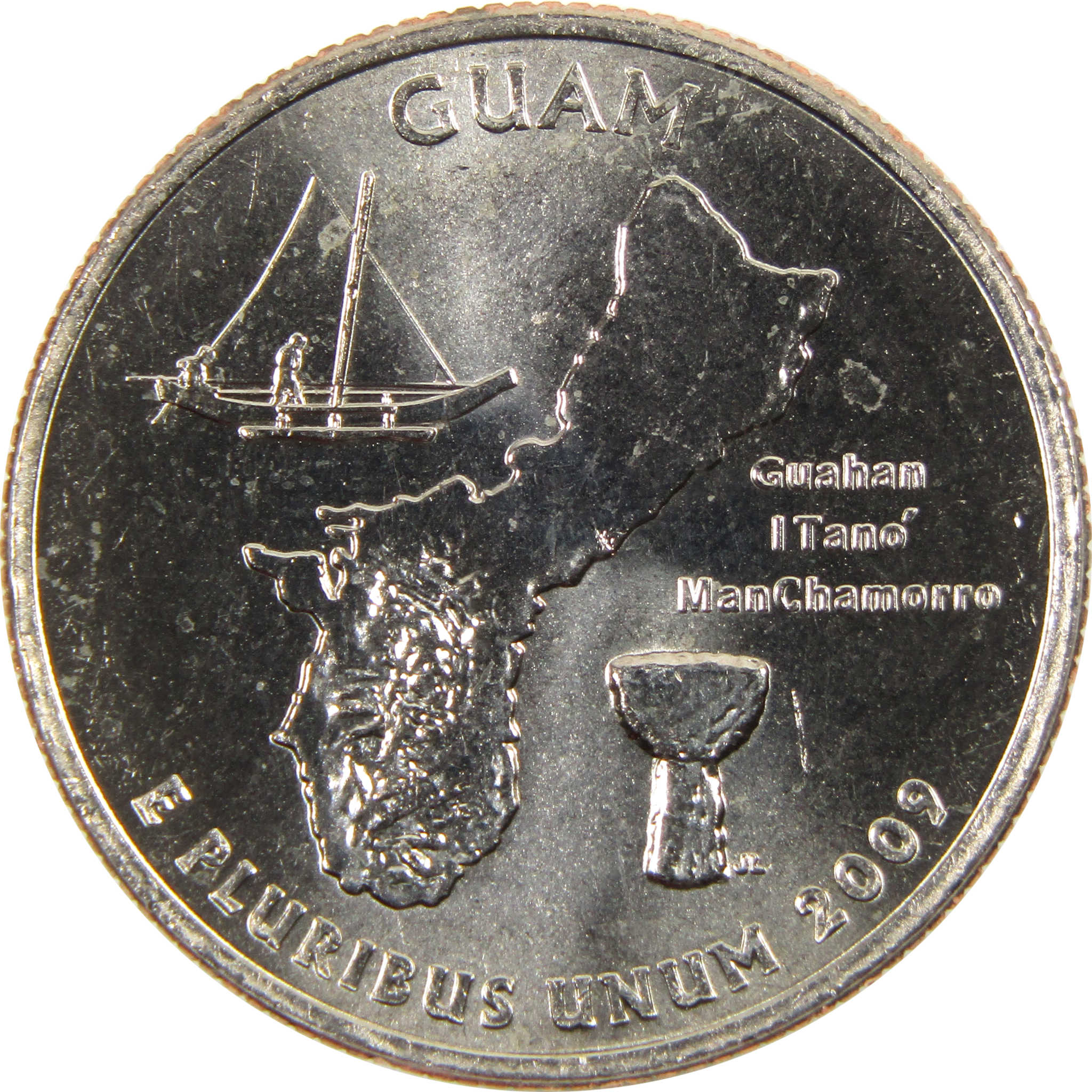 2009 P Guam DC & US Territories Quarter BU Uncirculated Clad 25c Coin