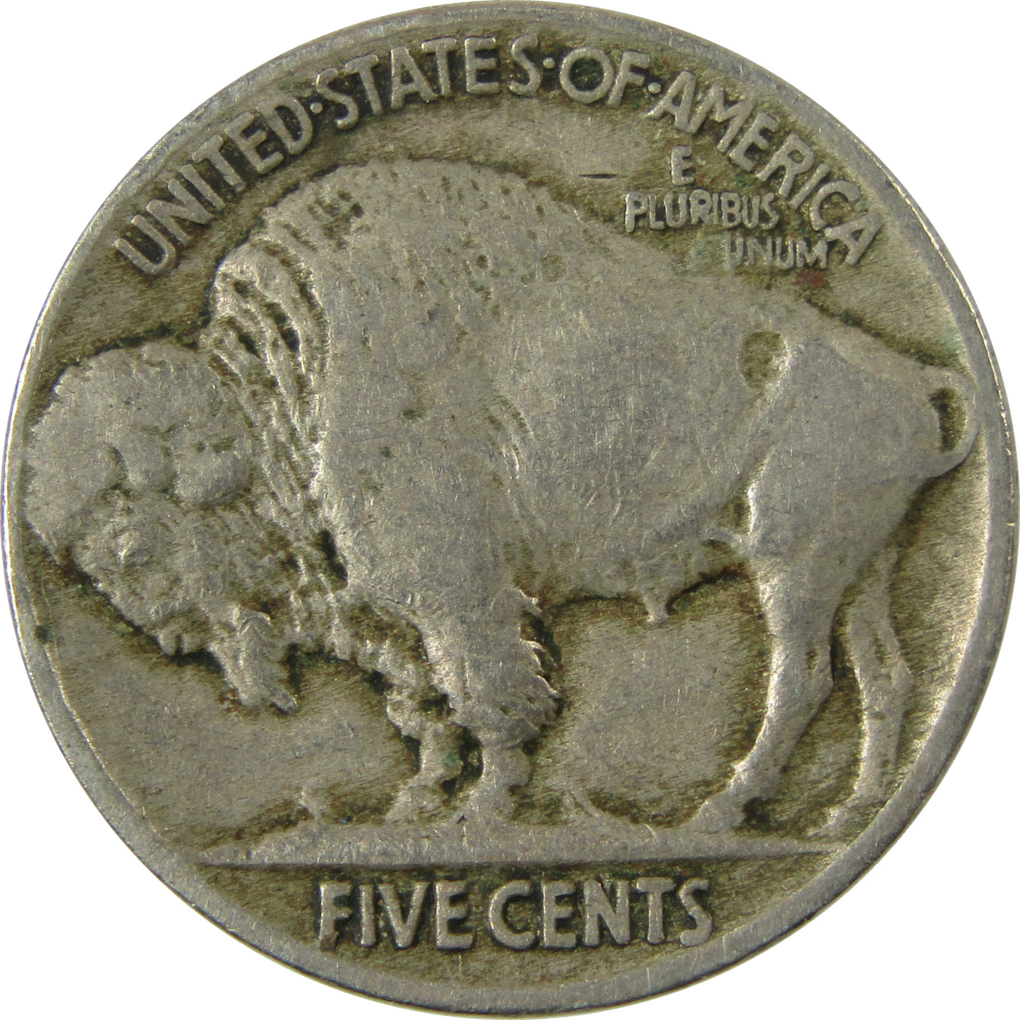 1913 Type 2 Indian Head Buffalo Nickel F Fine 5c Coin SKU:I28125