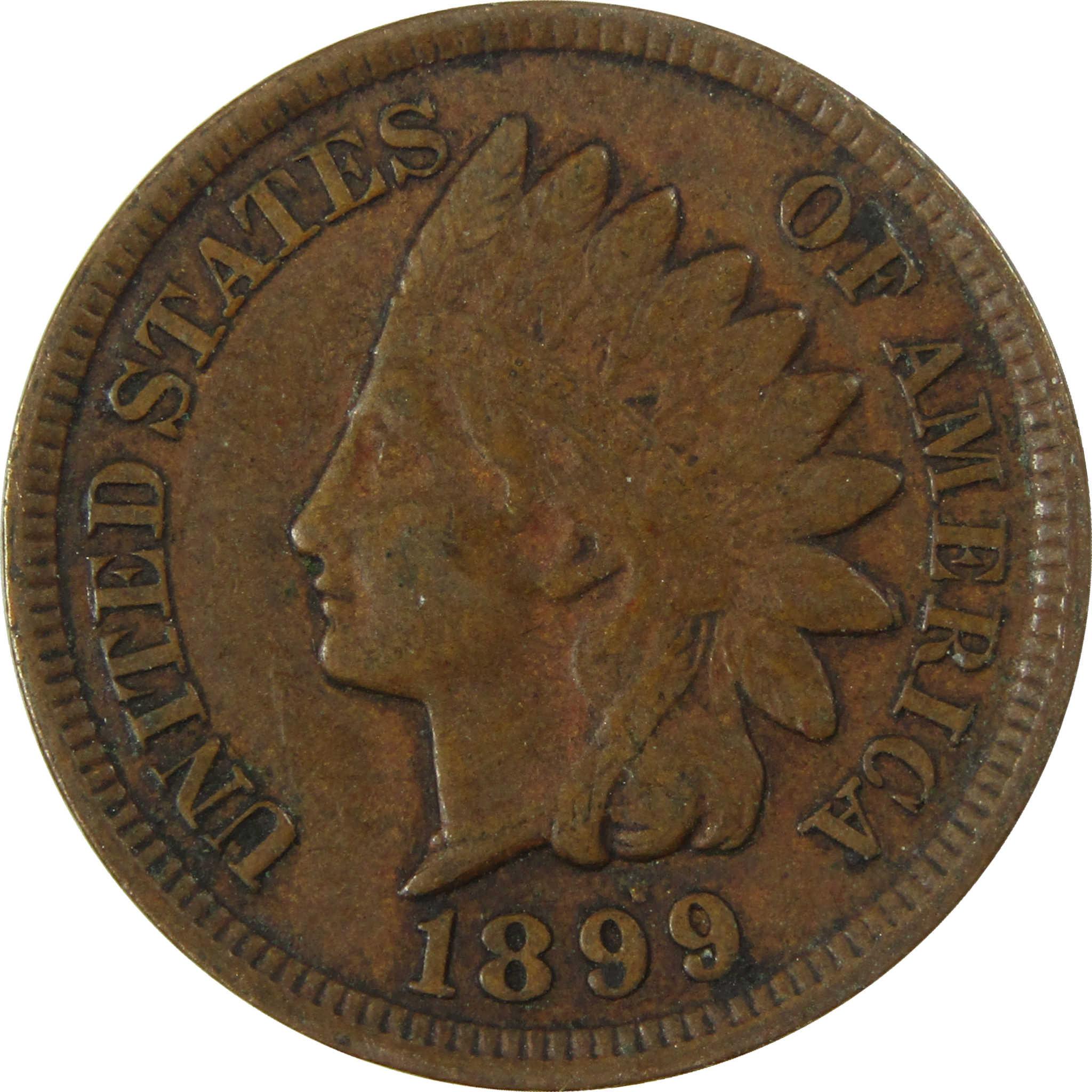 1899 Indian Head Cent XF EF Extremely Fine Penny 1c Coin SKU:I26941