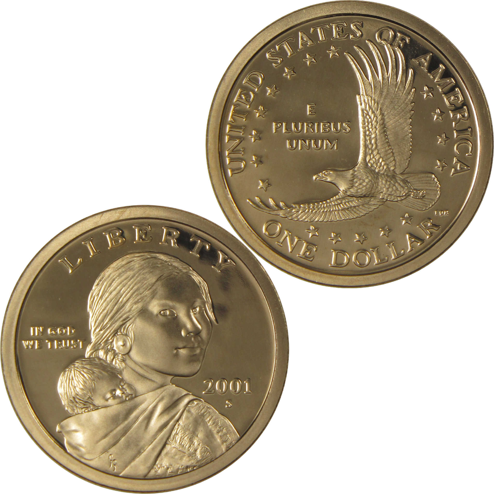 2001 S Sacagawea Native American Dollar Choice Proof $1 Coin