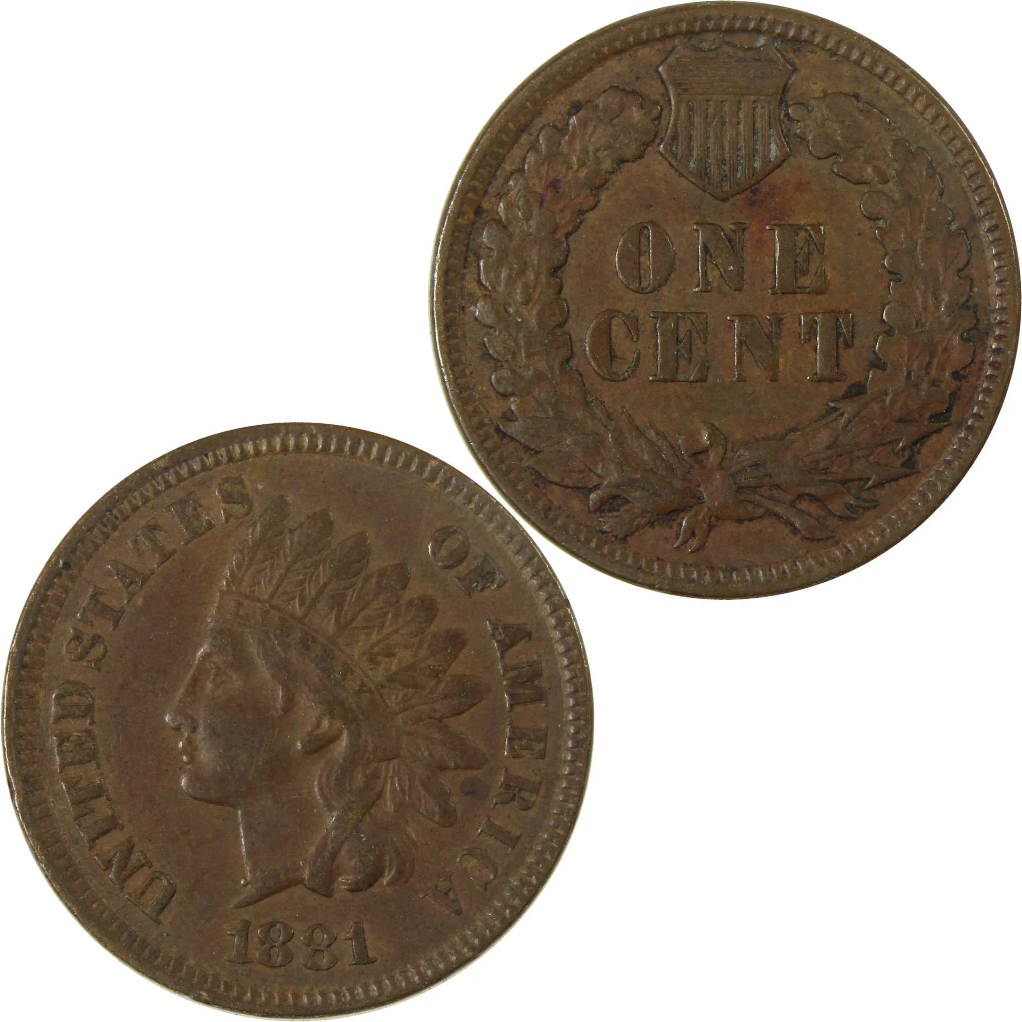 1881 Indian Head Cent XF EF Extremely Fine Penny 1c Coin SKU:I27013