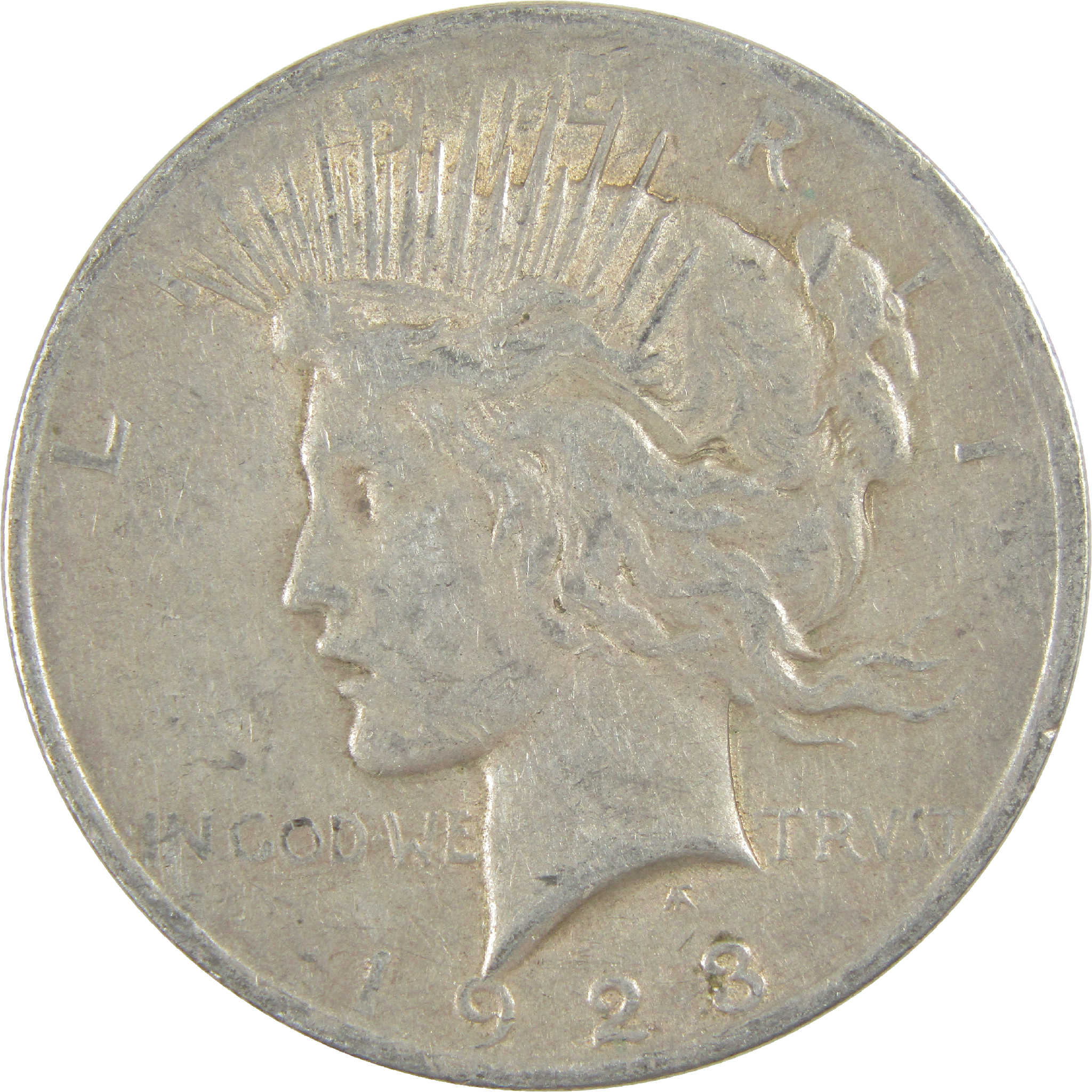 1923 Peace Dollar F Fine Silver $1 Coin
