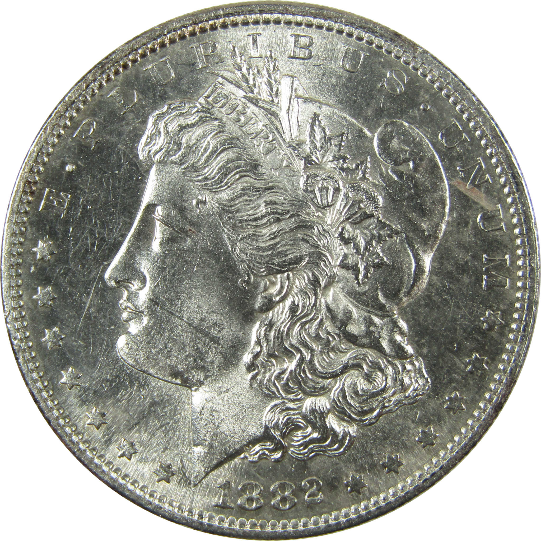 1882 S Morgan Silver Dollar Uncirculated Mint State $1 Coin SKU:I27072