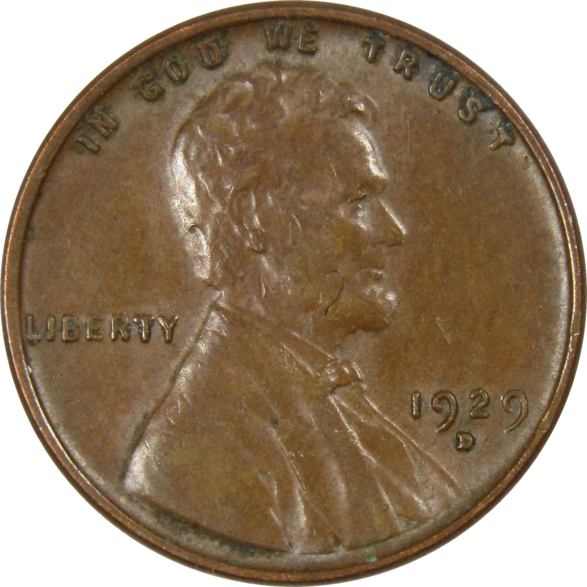 1929 D Lincoln Wheat Cent AU About Uncirculated Penny 1c Coin