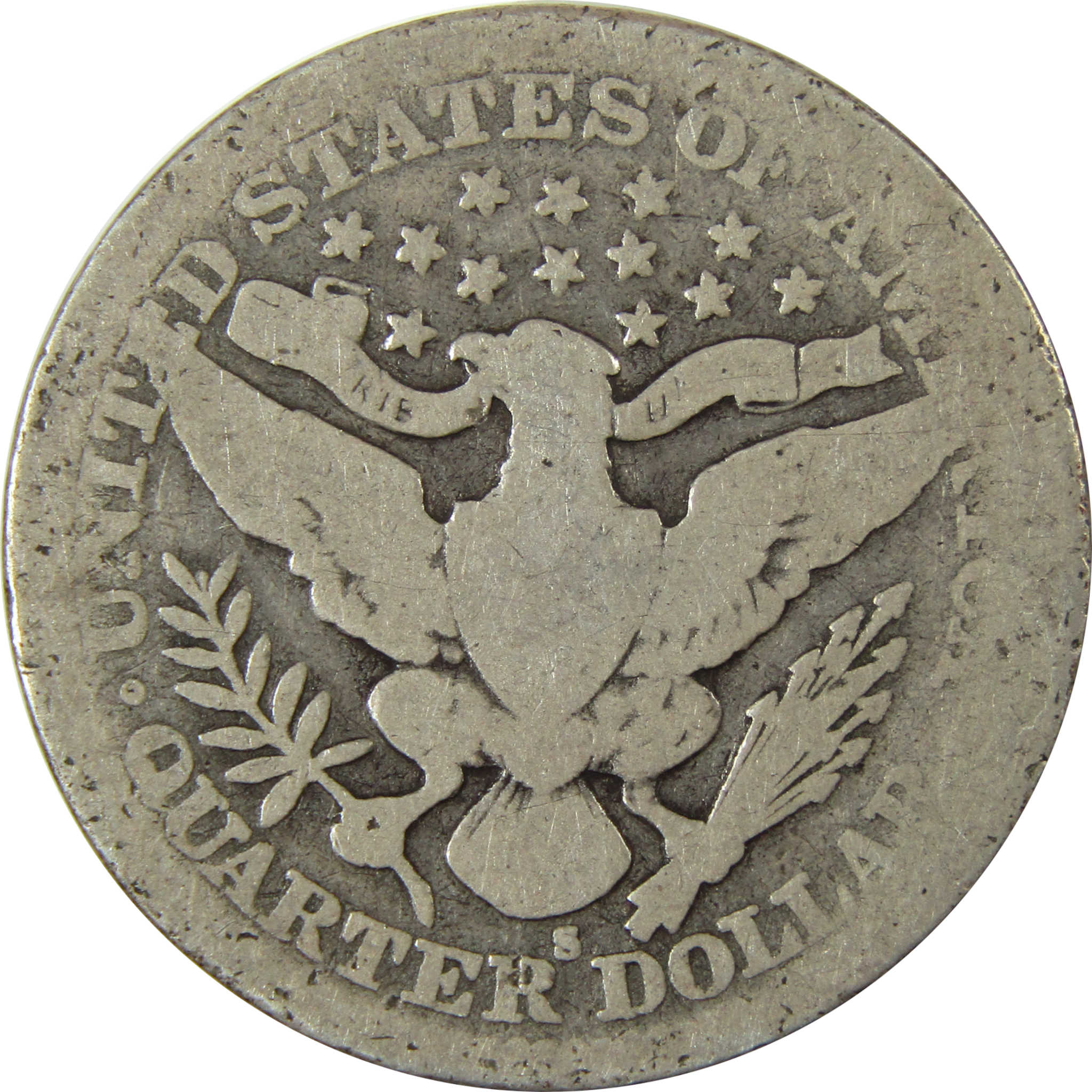 1902 S Barber Silver Quarter AG About Good 25c Coin SKU:CP889