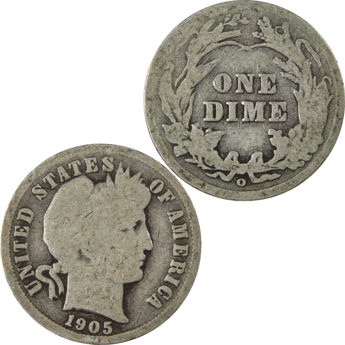 1905 O Micro O Barber Silver Dime G Good 10c Coin SKU:I26634