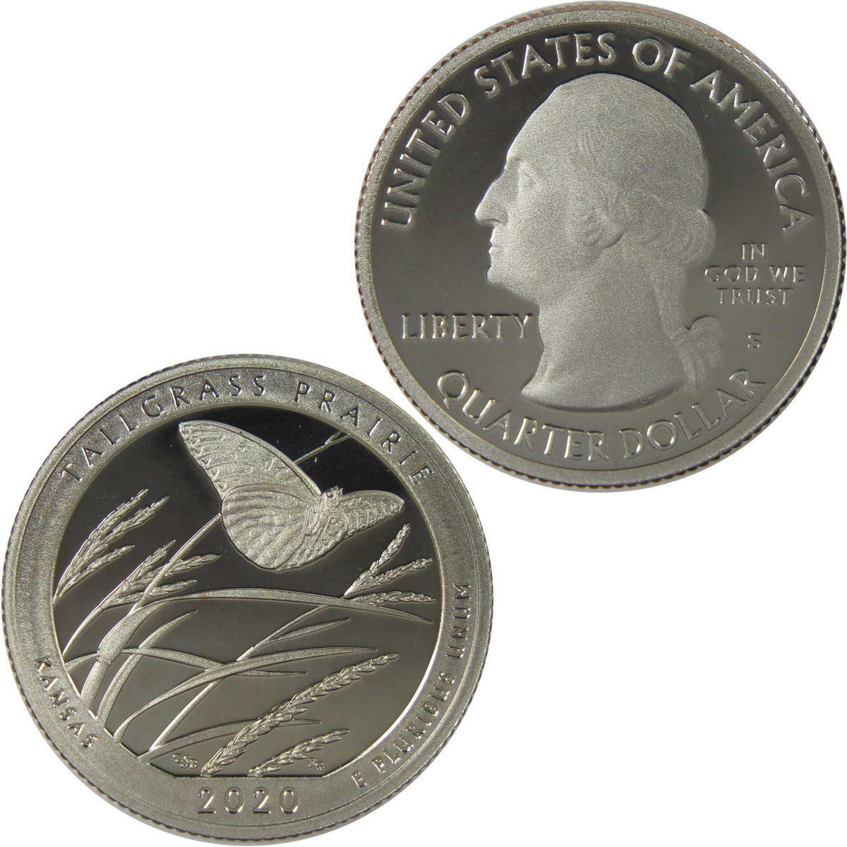 2020 S Tallgrass Prairie National Preserve Quarter Clad Proof 25c Coin