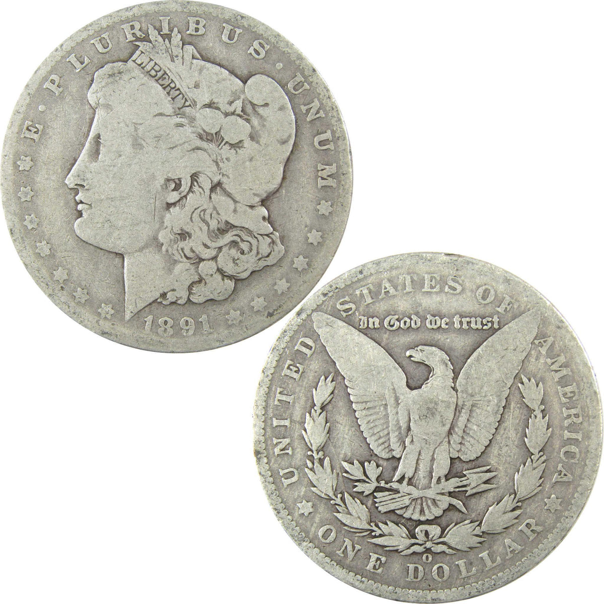 1891 O VAM-1A1 E on Rev Top 100 Morgan Silver Dollar G Good SKU:I25350 - Morgan coin - Morgan silver dollar - Morgan silver dollar for sale - Profile Coins & Collectibles