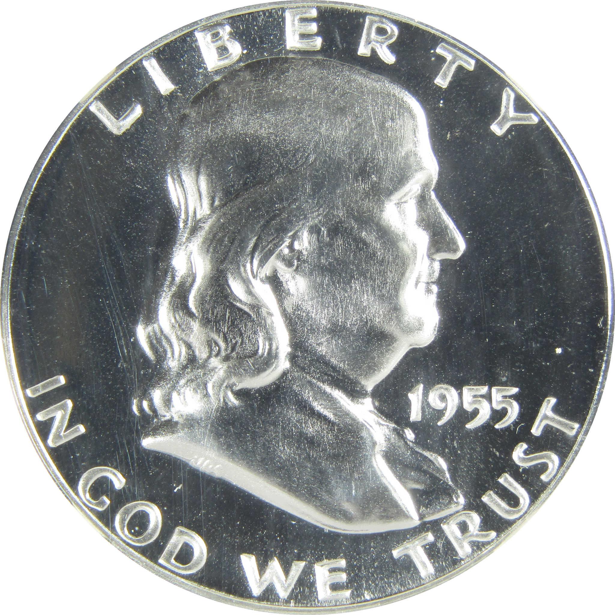 1955 Franklin Silver Half Dollar PF 68 NGC Proof 50c Coin SKU:I27413