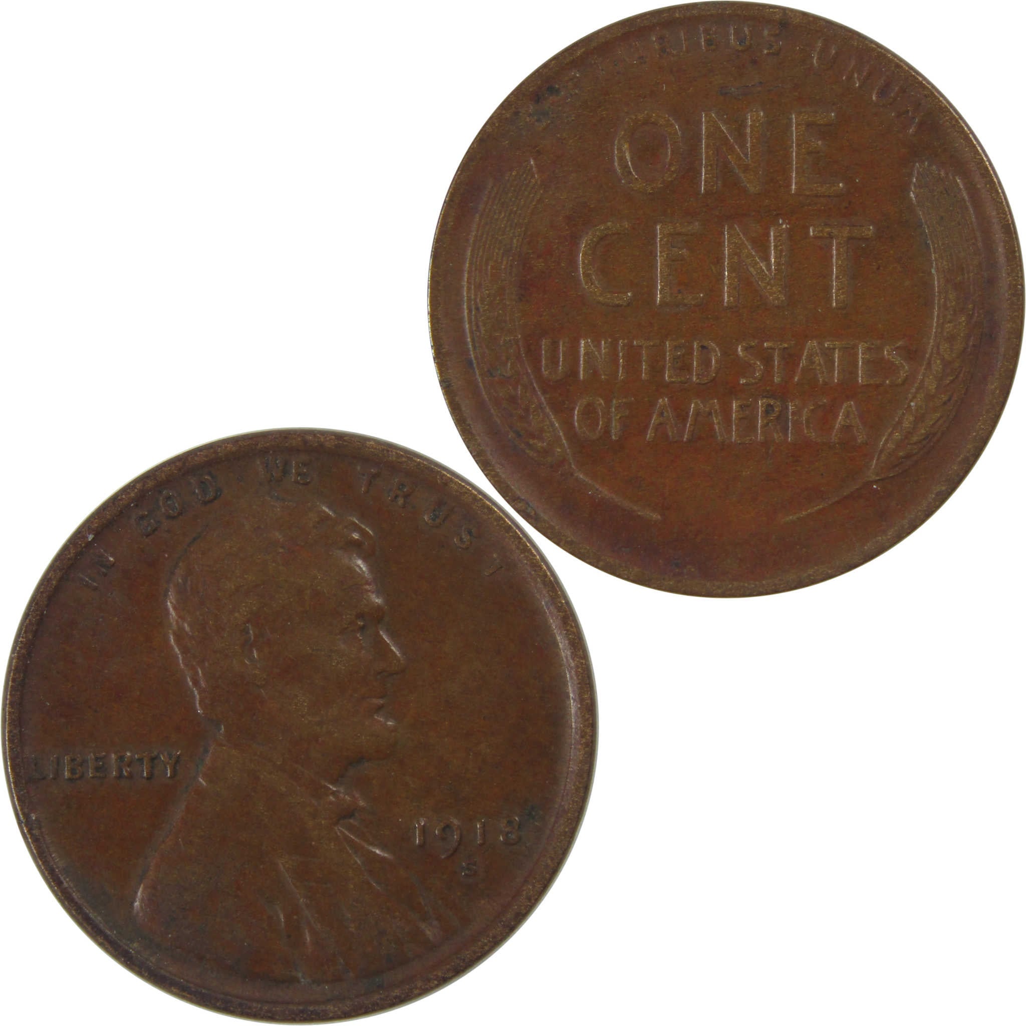 1918 S Lincoln Wheat Cent XF EF Extremely Fine Penny SKU:I23754