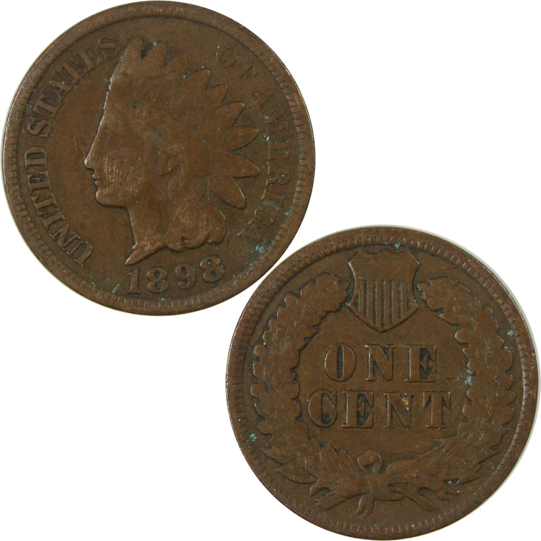 1898 Indian Head Cent VG Very Good Penny 1c Coin SKU:I26946