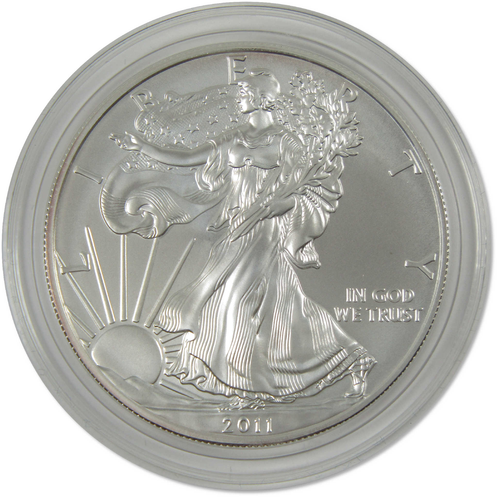 2011 W American Silver Eagle Uncirculated Bullion Burnished OGP COA