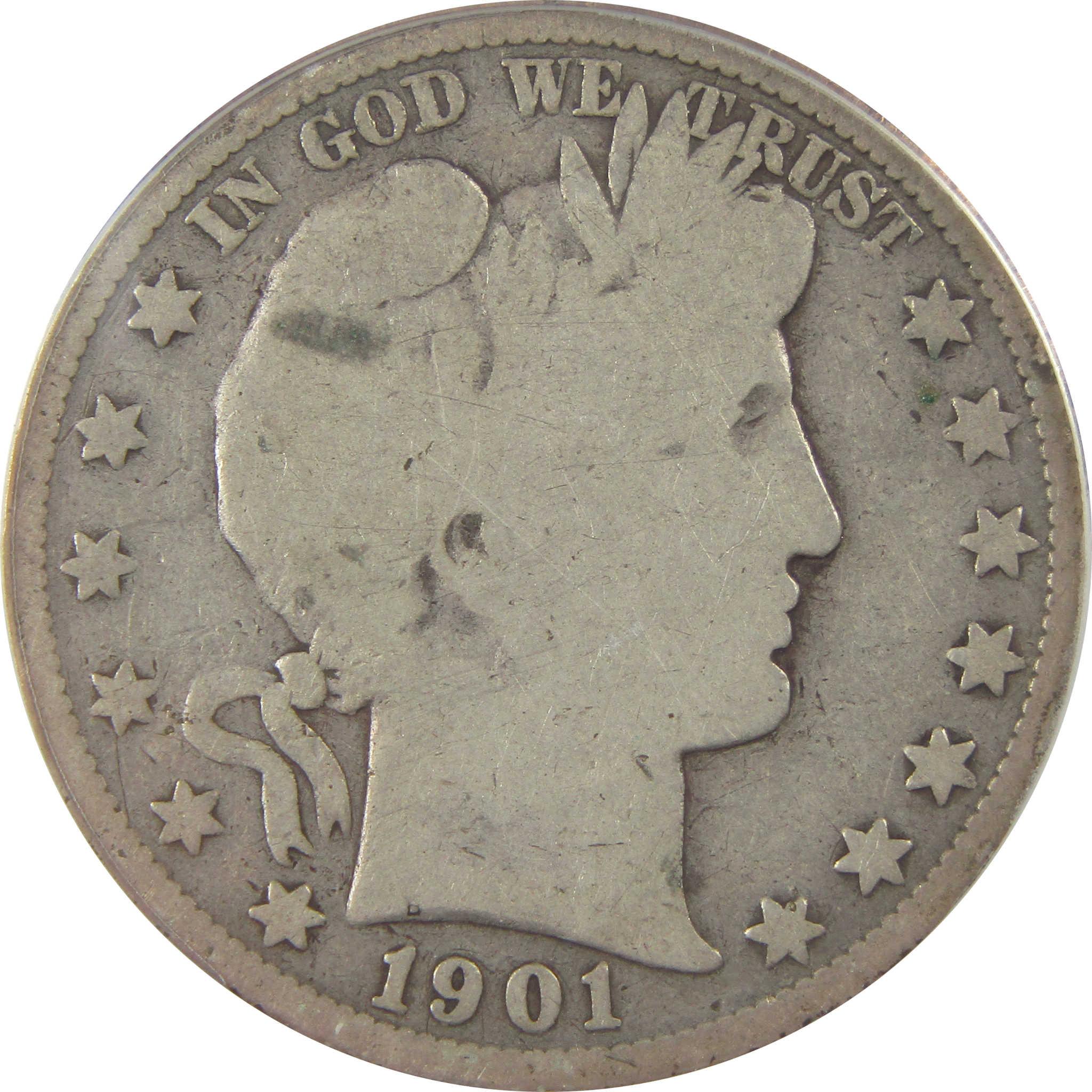 1901 S Barber Half Dollar G 6 ANACS Silver 50c Coin SKU:I22230