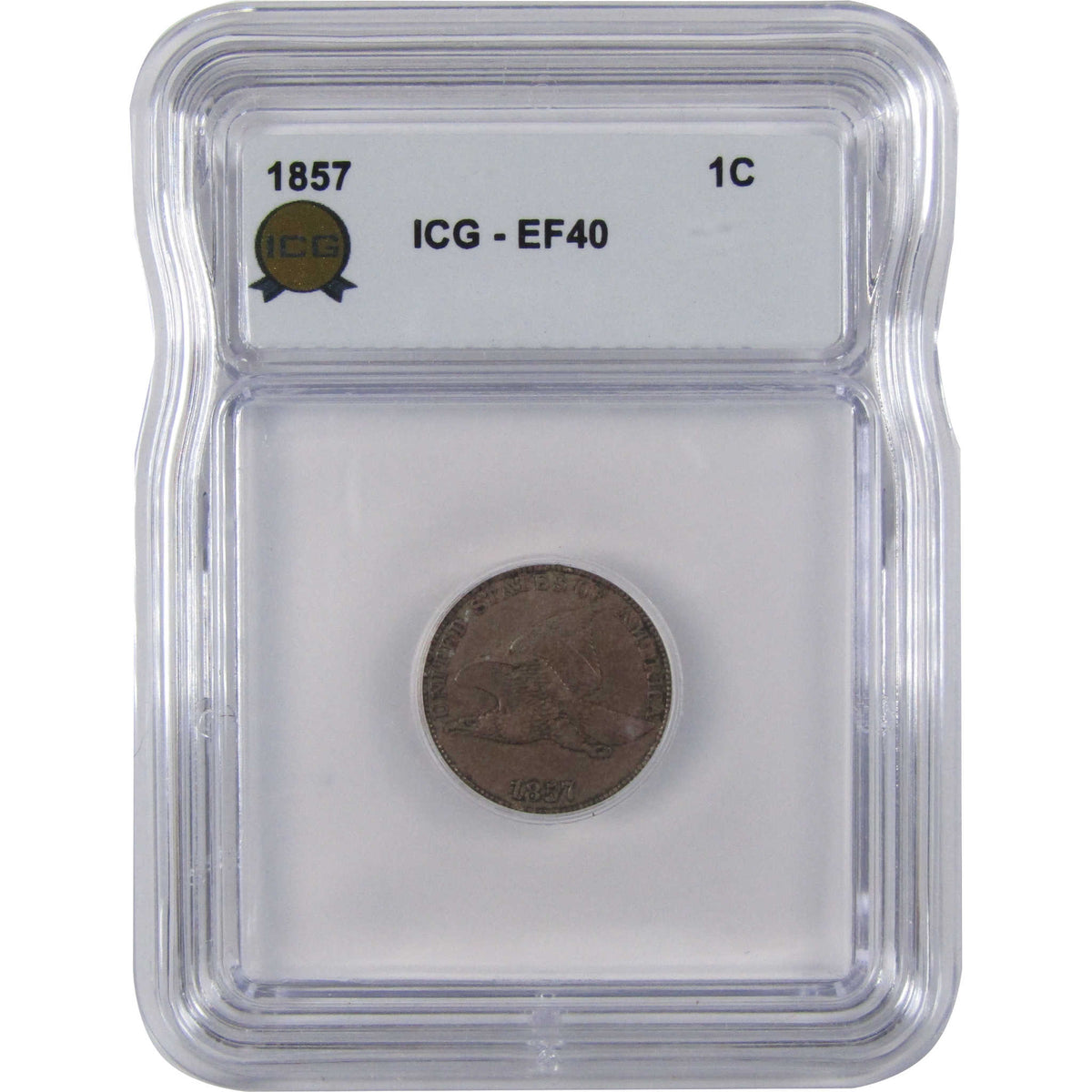 1857 Flying Eagle Cent EF 40 ICG Penny 1c Coin Collectible SKU:I29133