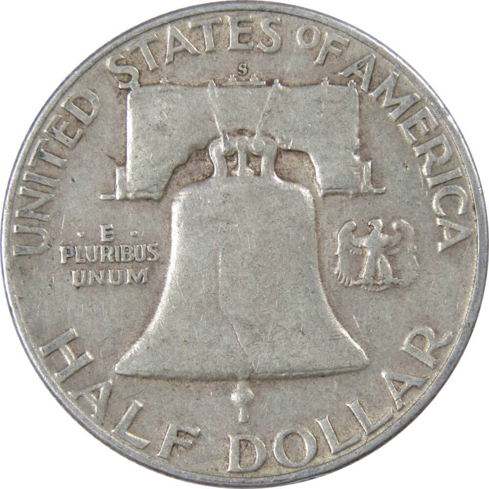 1952 S Franklin Half Dollar VF Very Fine Silver 50c Coin
