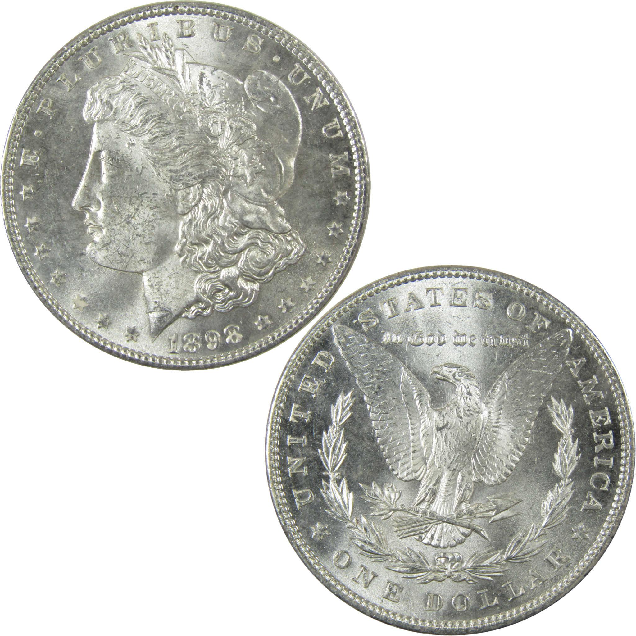 1898 Morgan Silver Dollar Uncirculated Mint State $1 Coin SKU:I27687 - Morgan coin - Morgan silver dollar - Morgan silver dollar for sale - Profile Coins & Collectibles