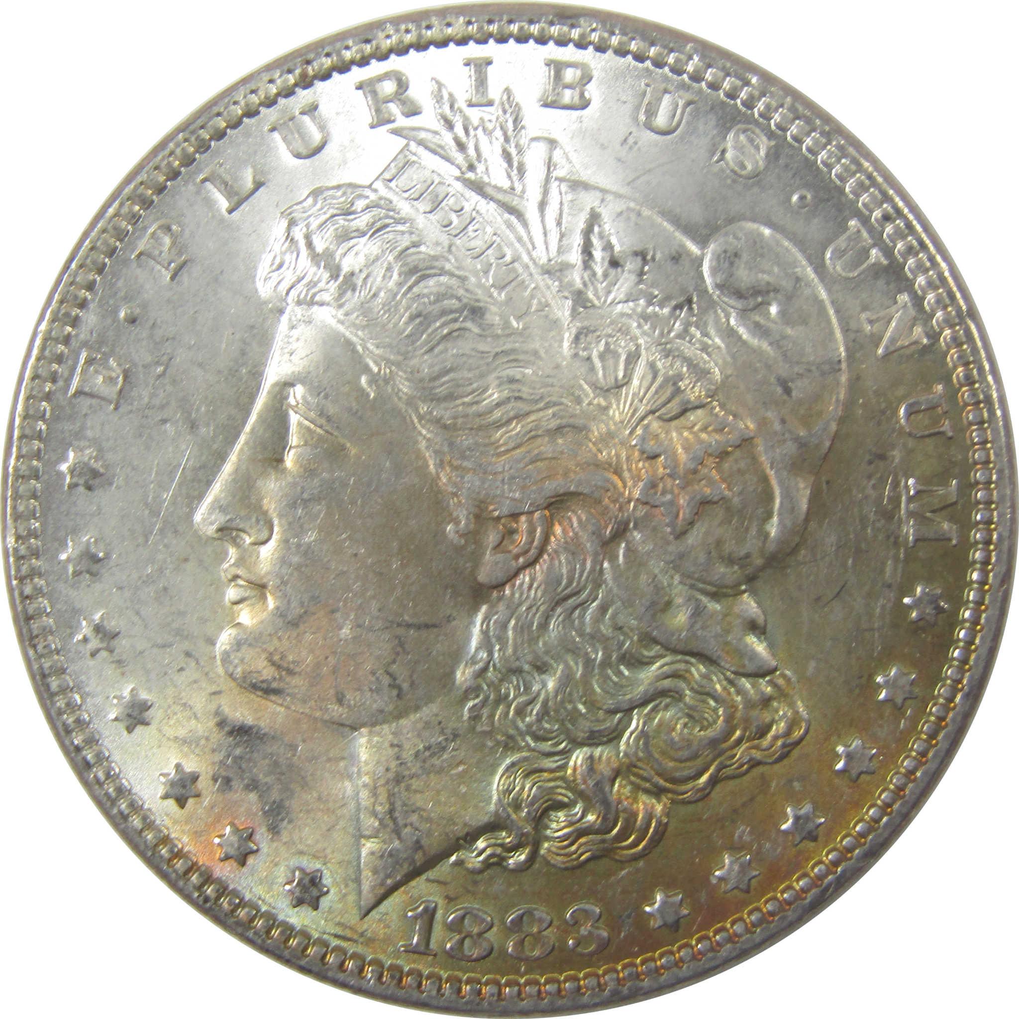 1883 Morgan Silver Dollar Uncirculated Mint State Toned SKU:I24722