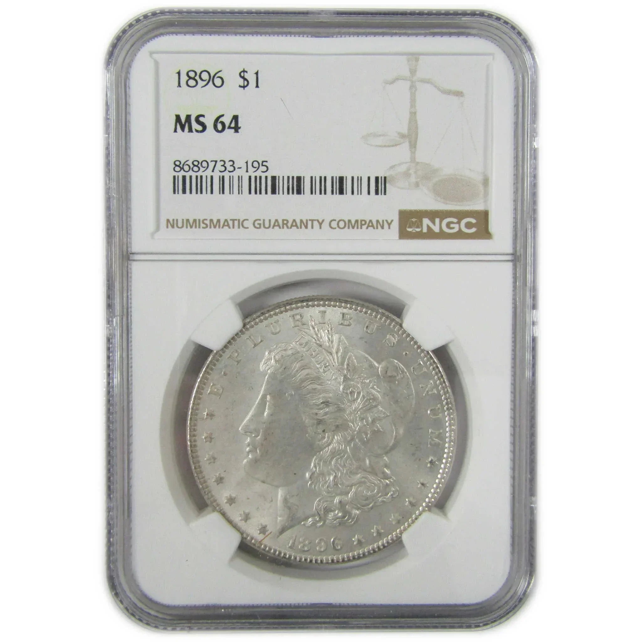1896 Morgan Silver Dollar MS 64 NGC Uncirculated $1 Coin SKU:CP465 - Morgan coin - Morgan silver dollar - Morgan silver dollar for sale - Profile Coins & Collectibles